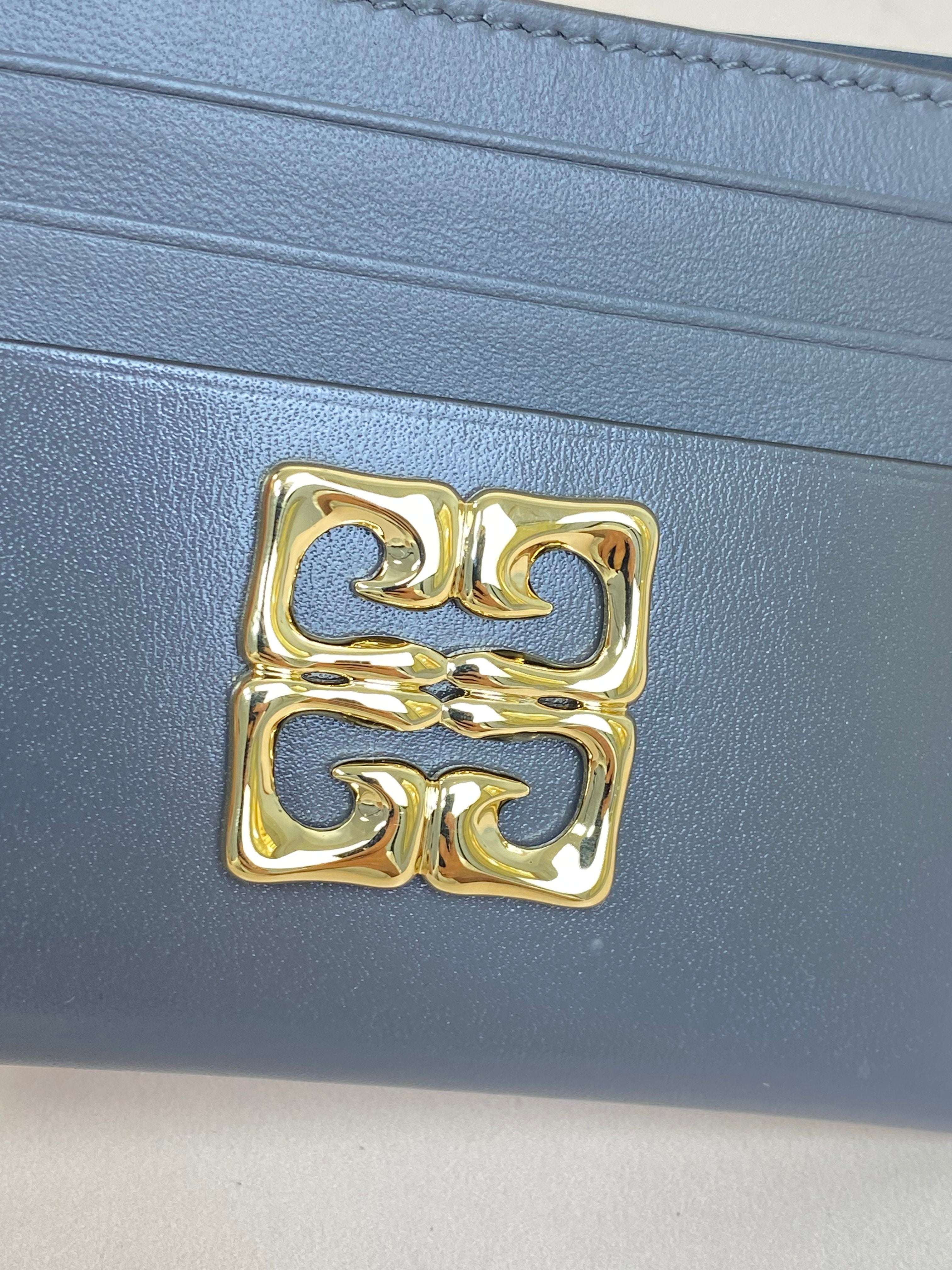 Givenchy Grey 4G Liquid Card Holder
