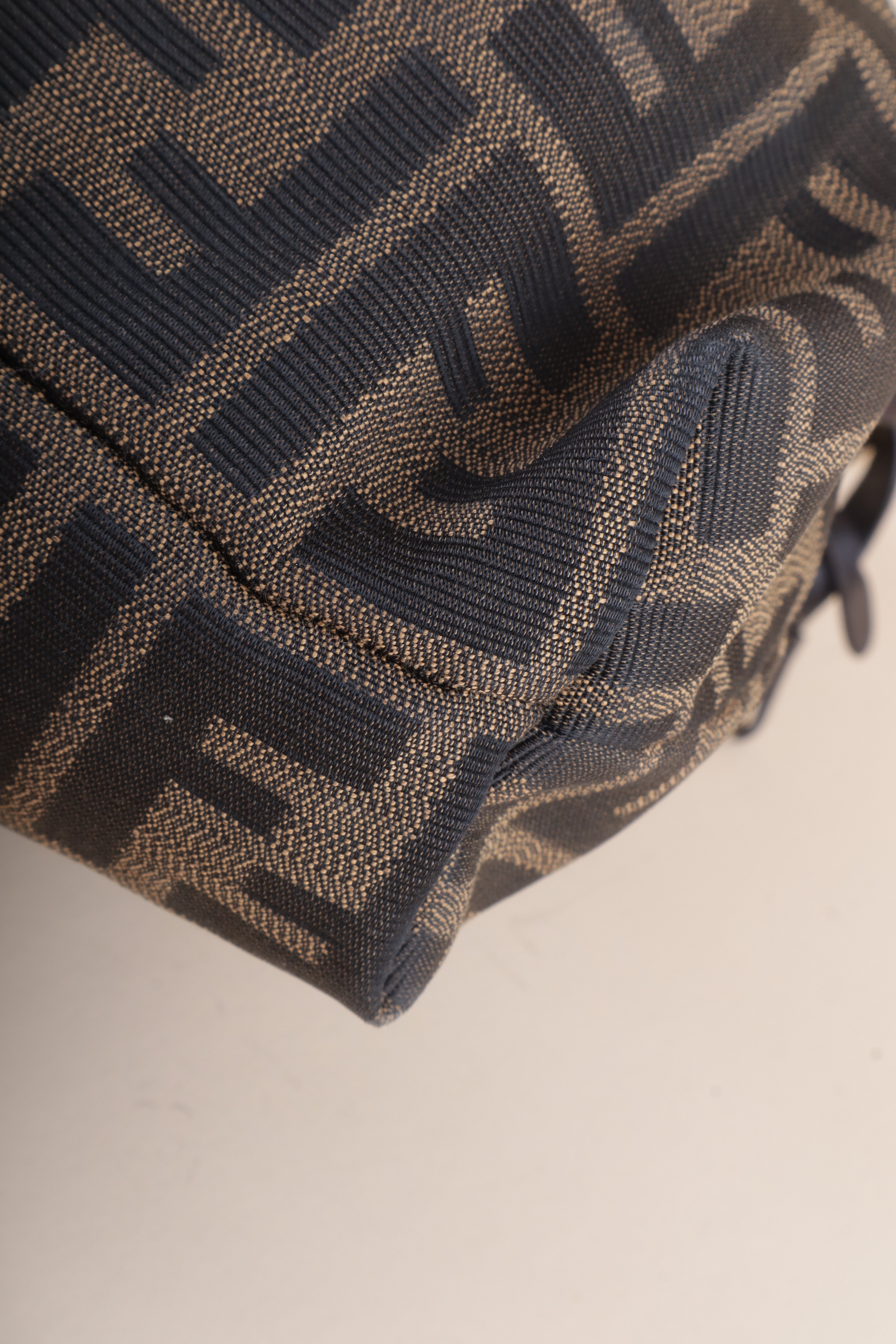 Fendi Bicolor Small Chef Tobacco Zucca Shoulder Bag