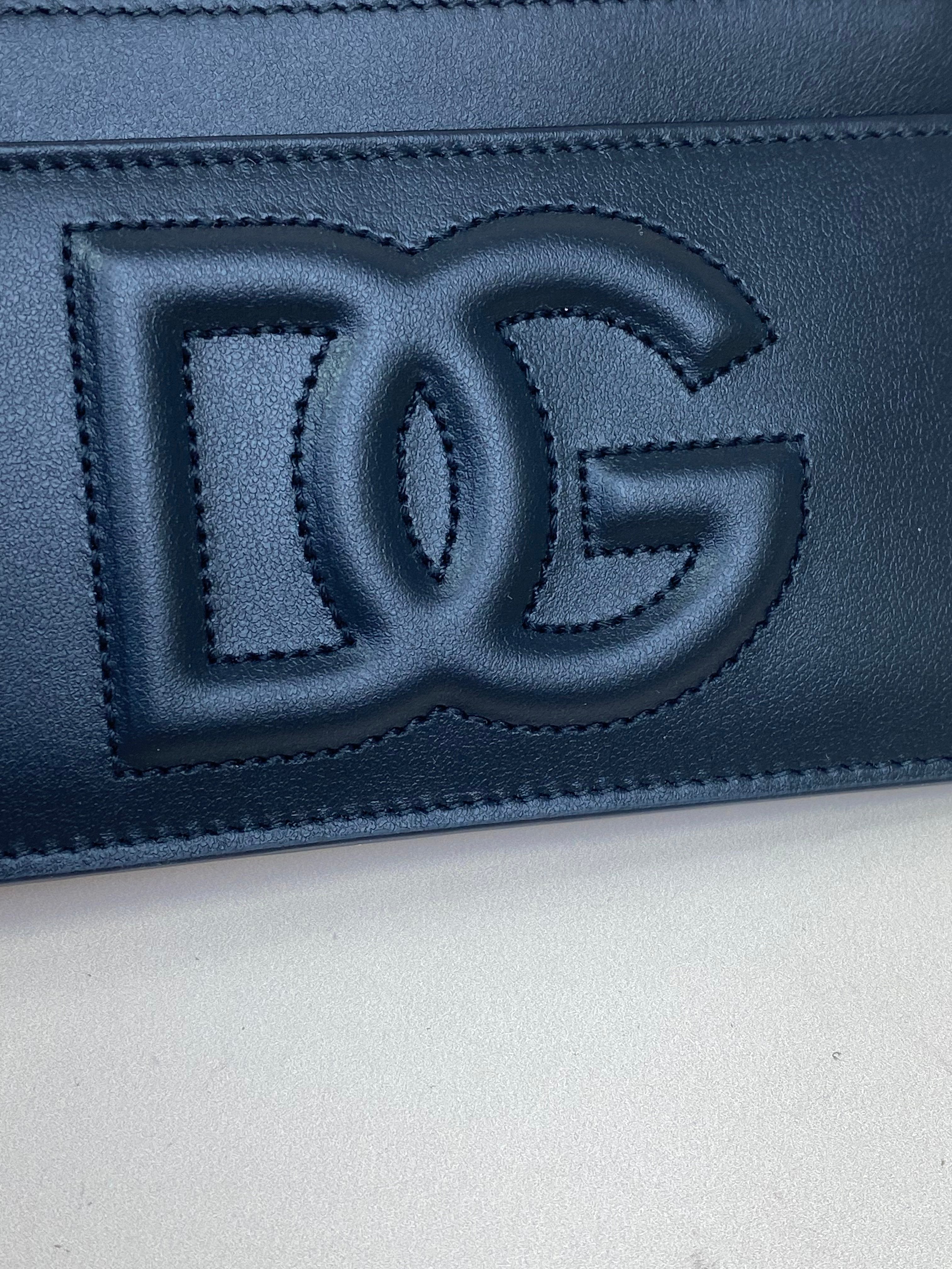 Dolce & Gabbana Black DG Logo Small Zip Wallet