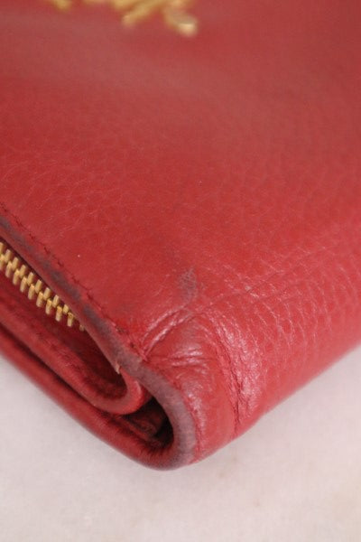 Prada Red Small Wallet-wallet-Prada-The Closet Egypt