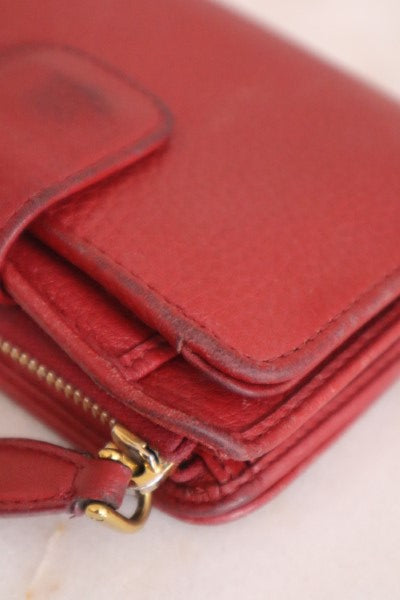 Prada Red Small Wallet-wallet-Prada-The Closet Egypt