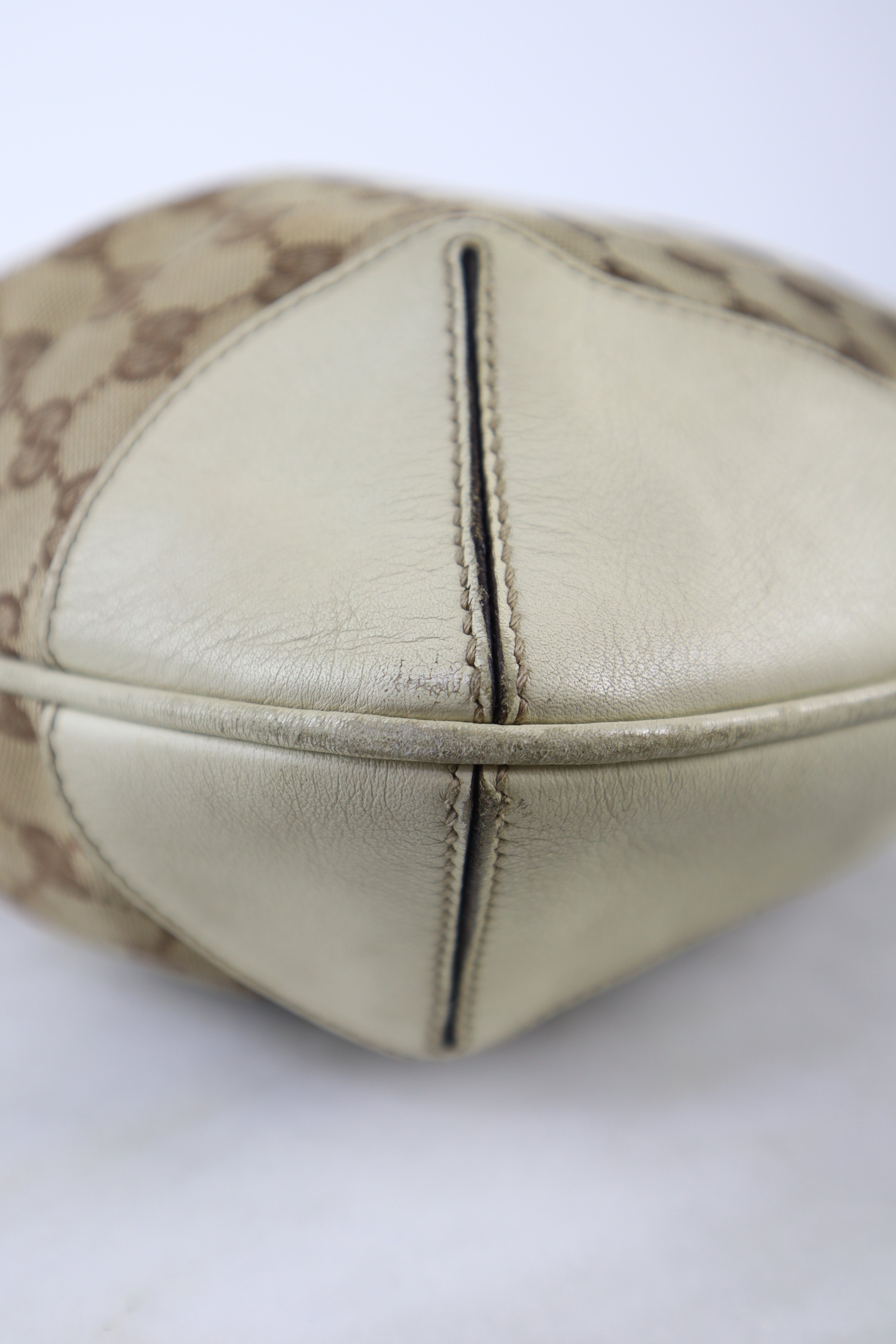 Gucci Bicolor GG Medium Peggy Bamboo Shoulder Bag
