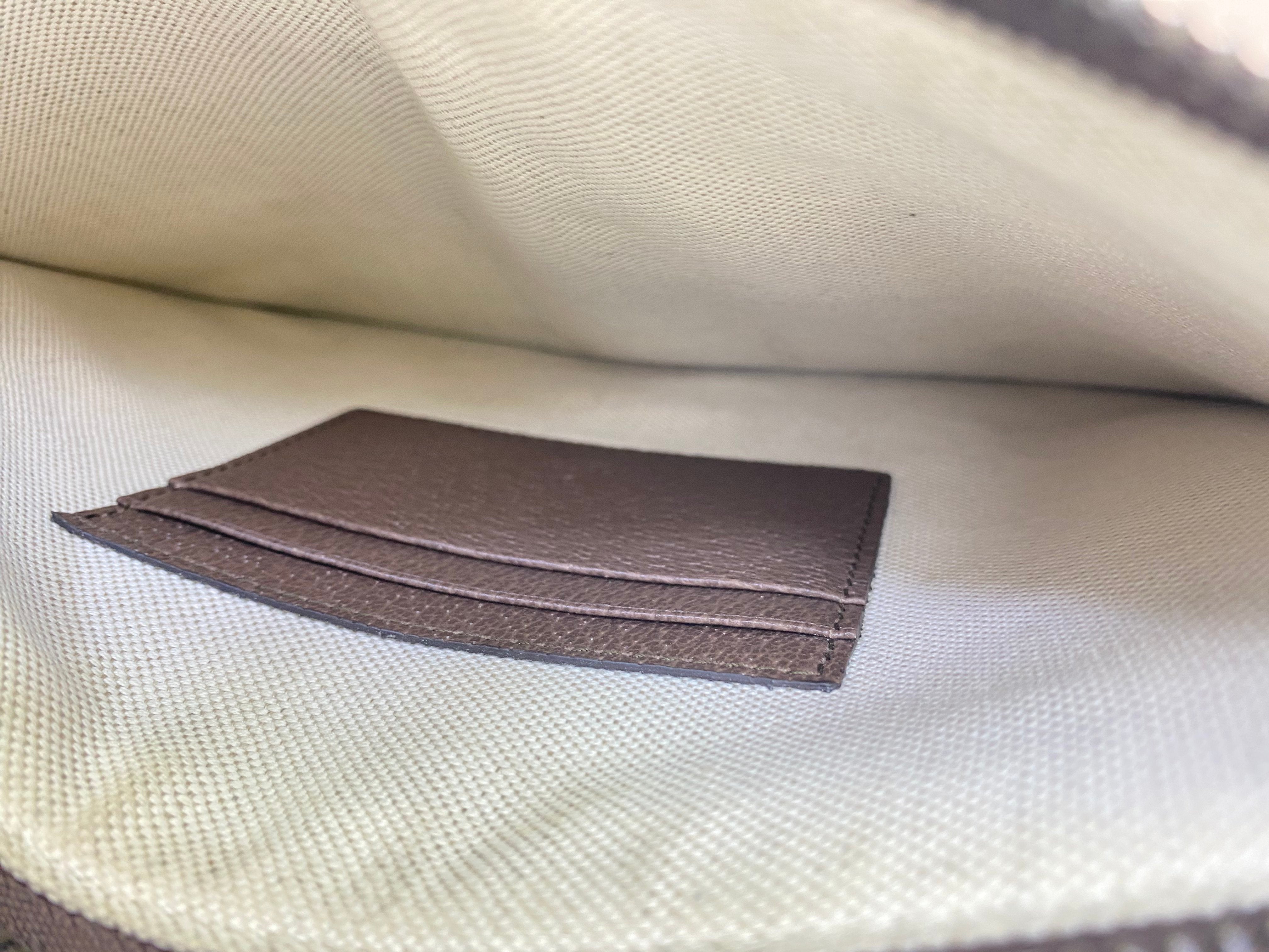 Gucci Ebony GG Supreme Ophidia Clutch