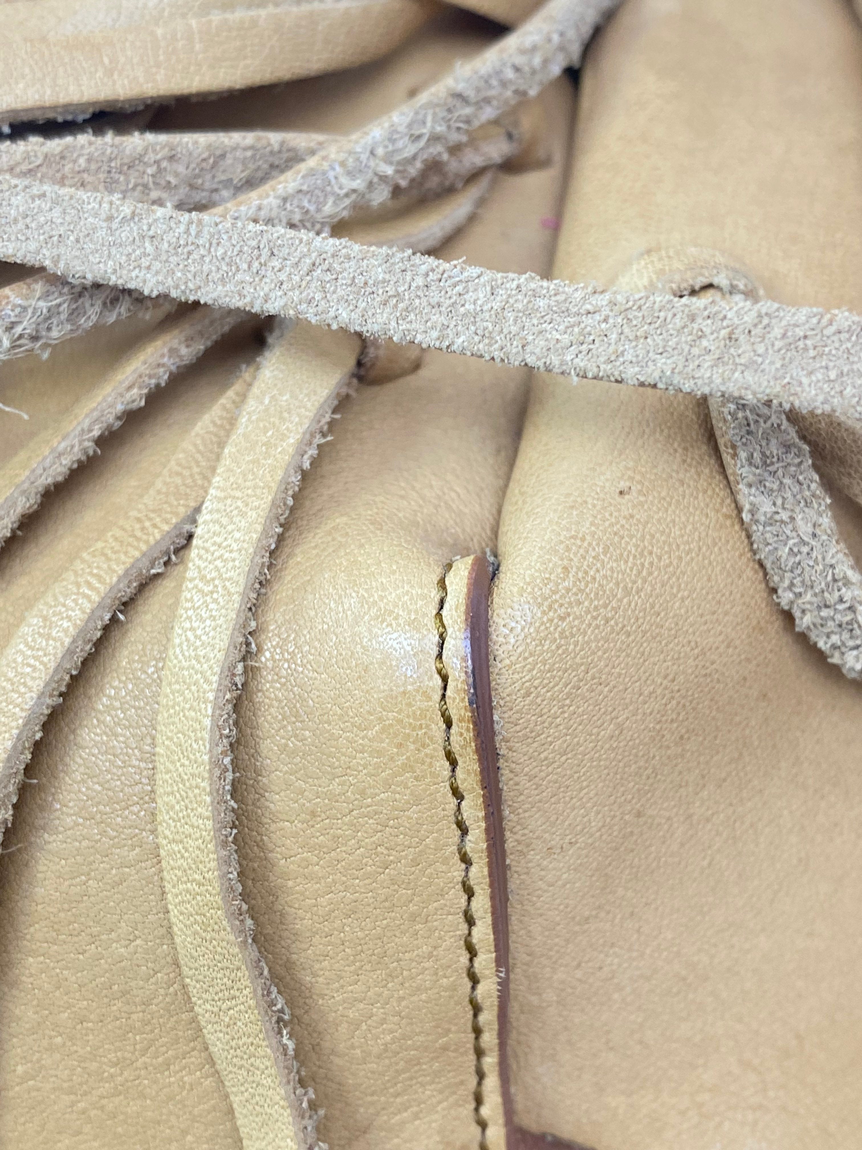 YSL Camel Monogram Mini Bourse Bucket Crossbody Bag