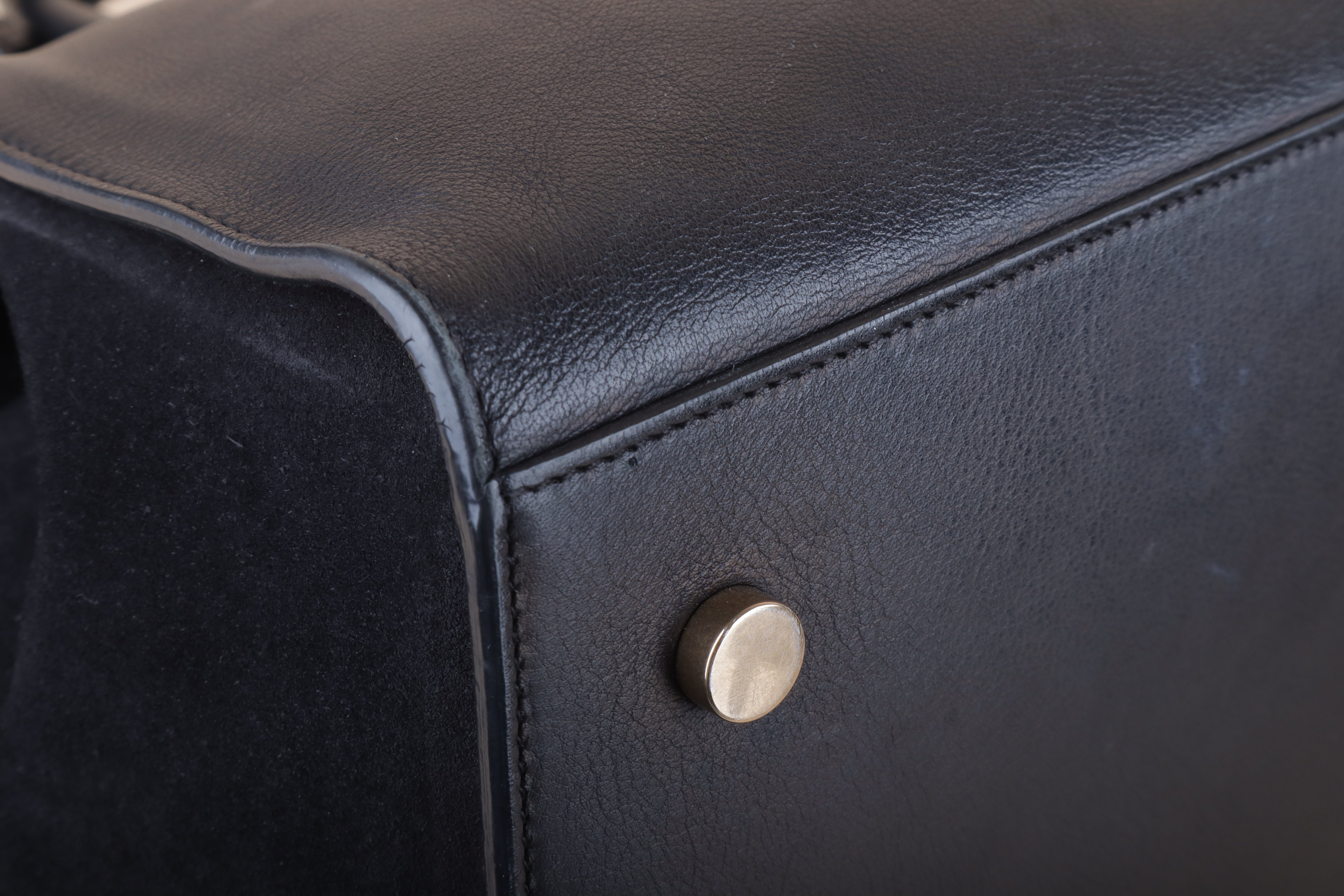 YSL Black Downtown Cabas Small Top Handle Bag