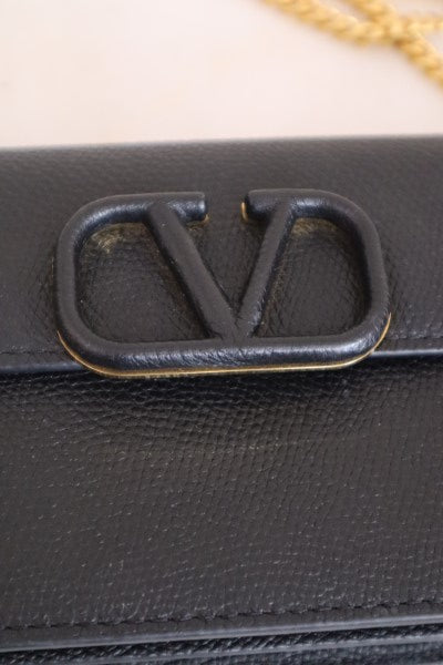 Valentino Black VLogo Woc-Wallet Chain-Valentino-The Closet Egypt