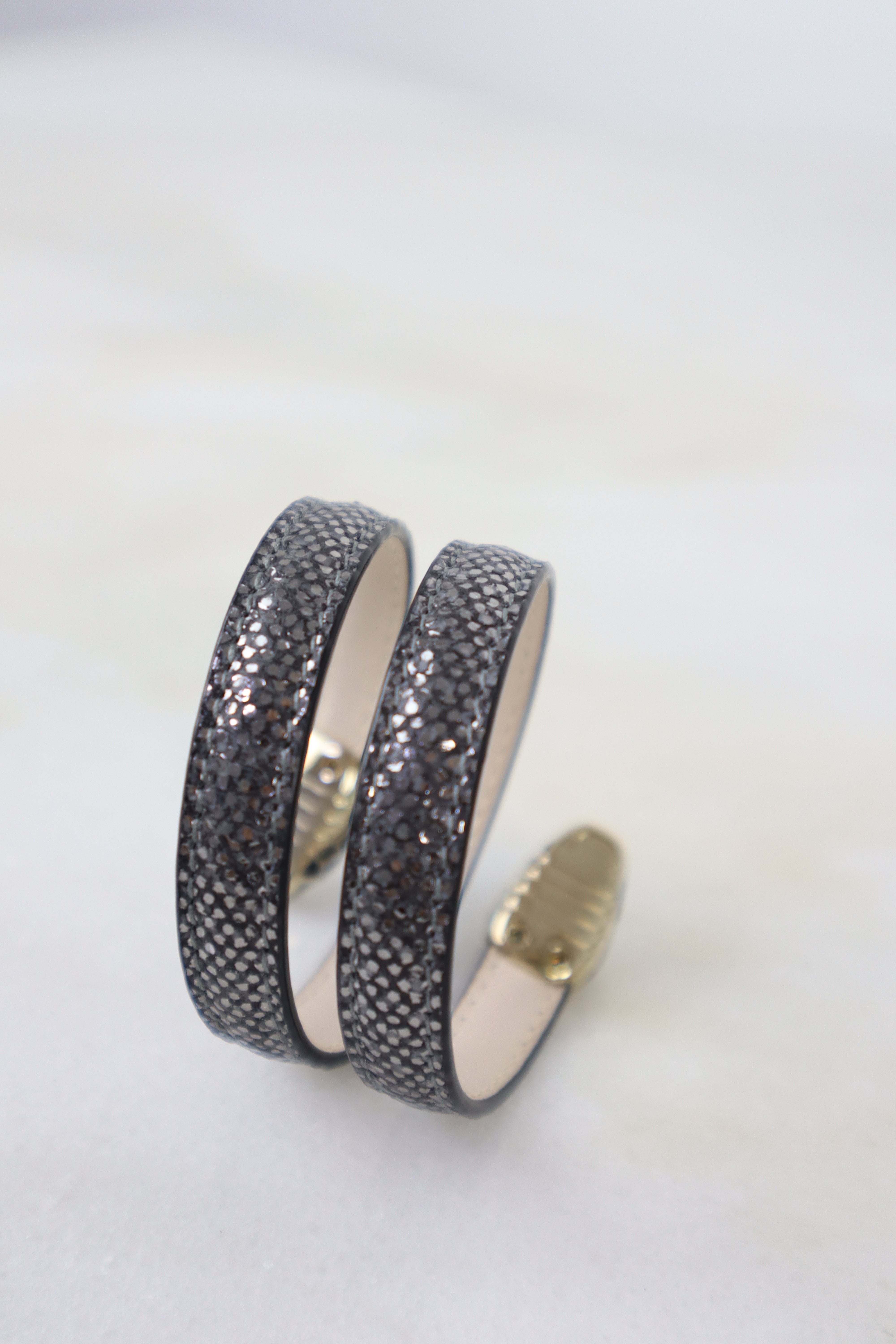 Bvlgari Silver Karung Serpenti Double Bracelet