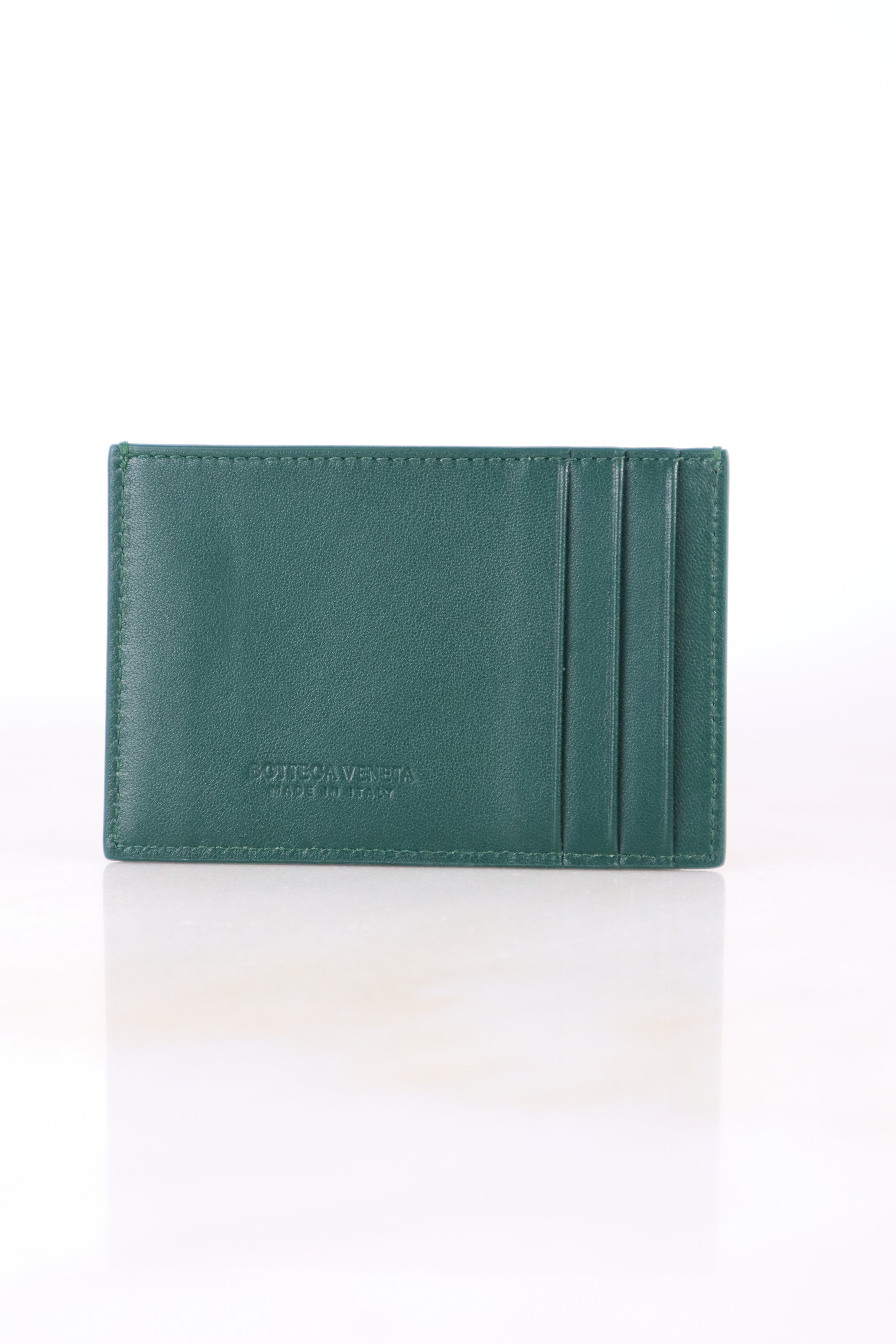 Bottega Veneta Green Cassette Card Holder