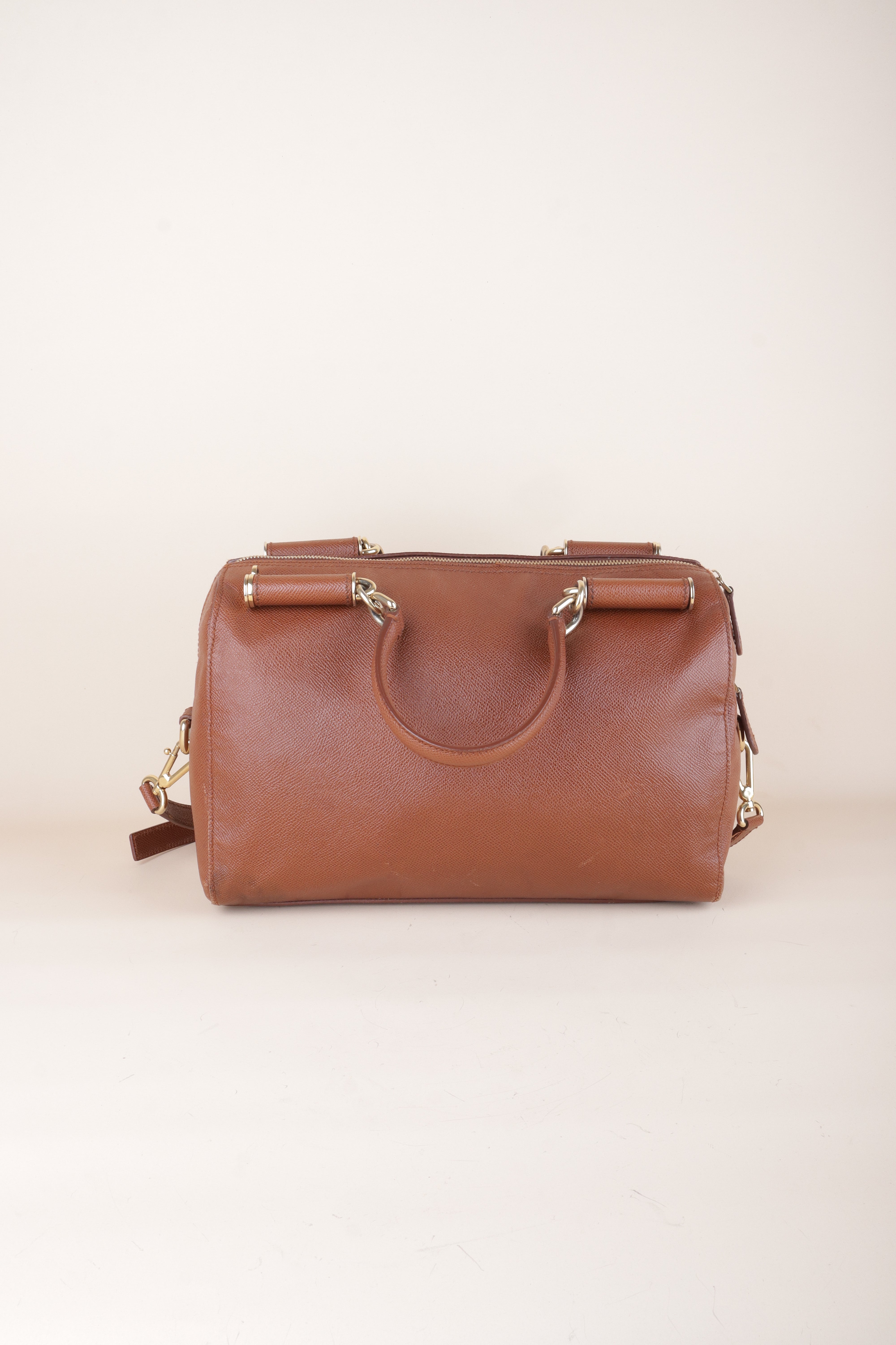Dolce & Gabbana Camel Miss Sicily Boston Bag
