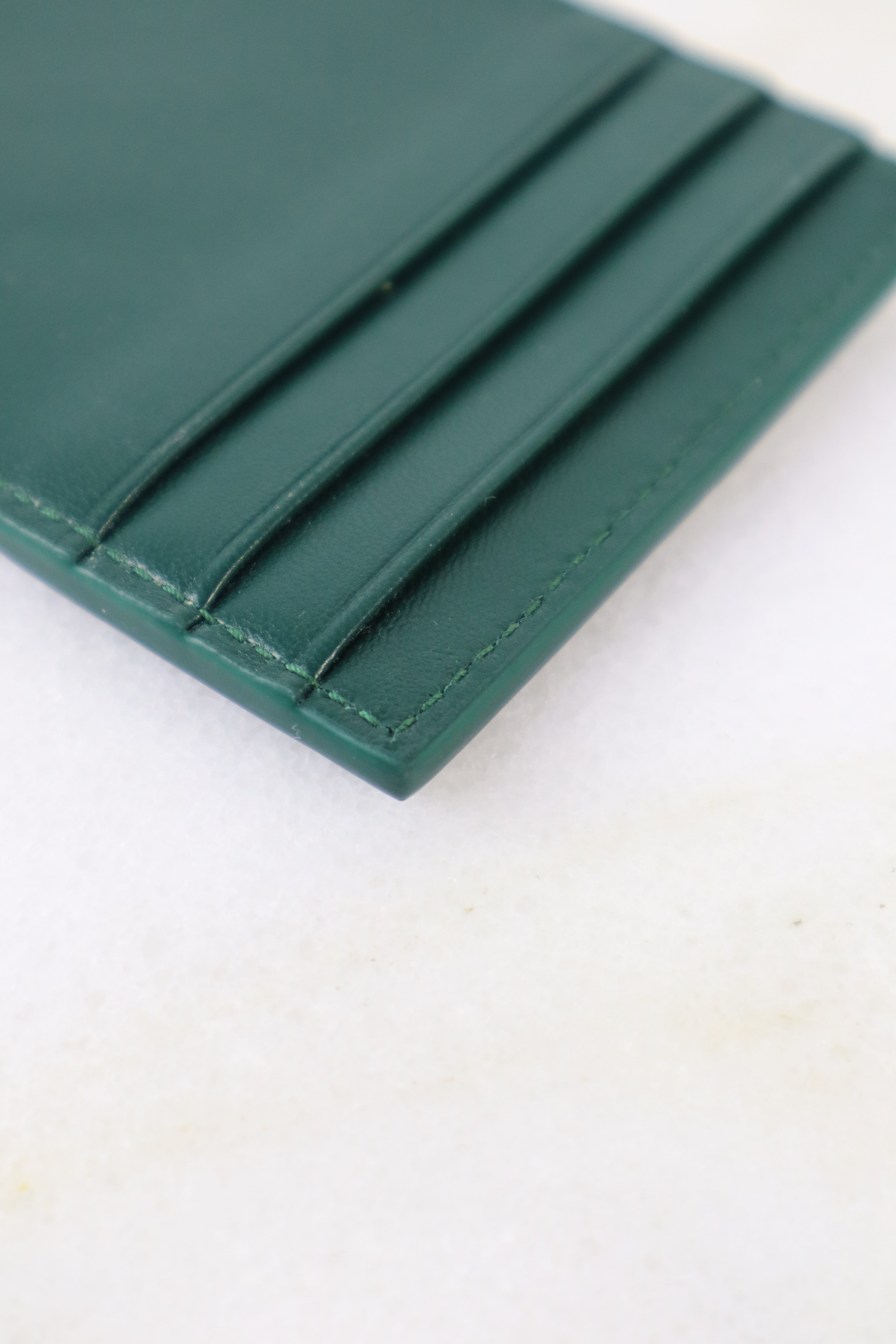 Bottega Veneta Green Cassette Card Holder