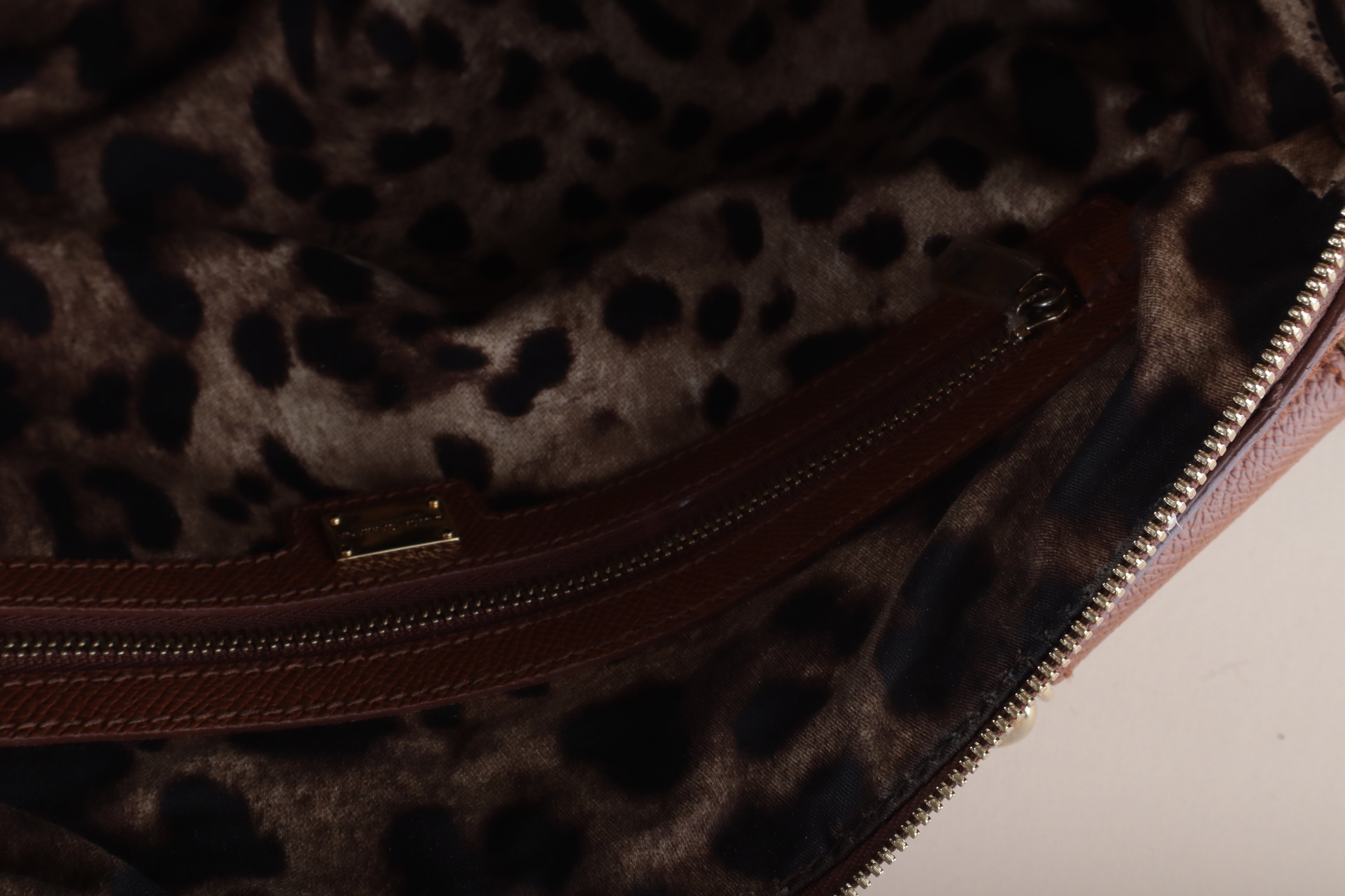 Dolce & Gabbana Camel Miss Sicily Boston Bag