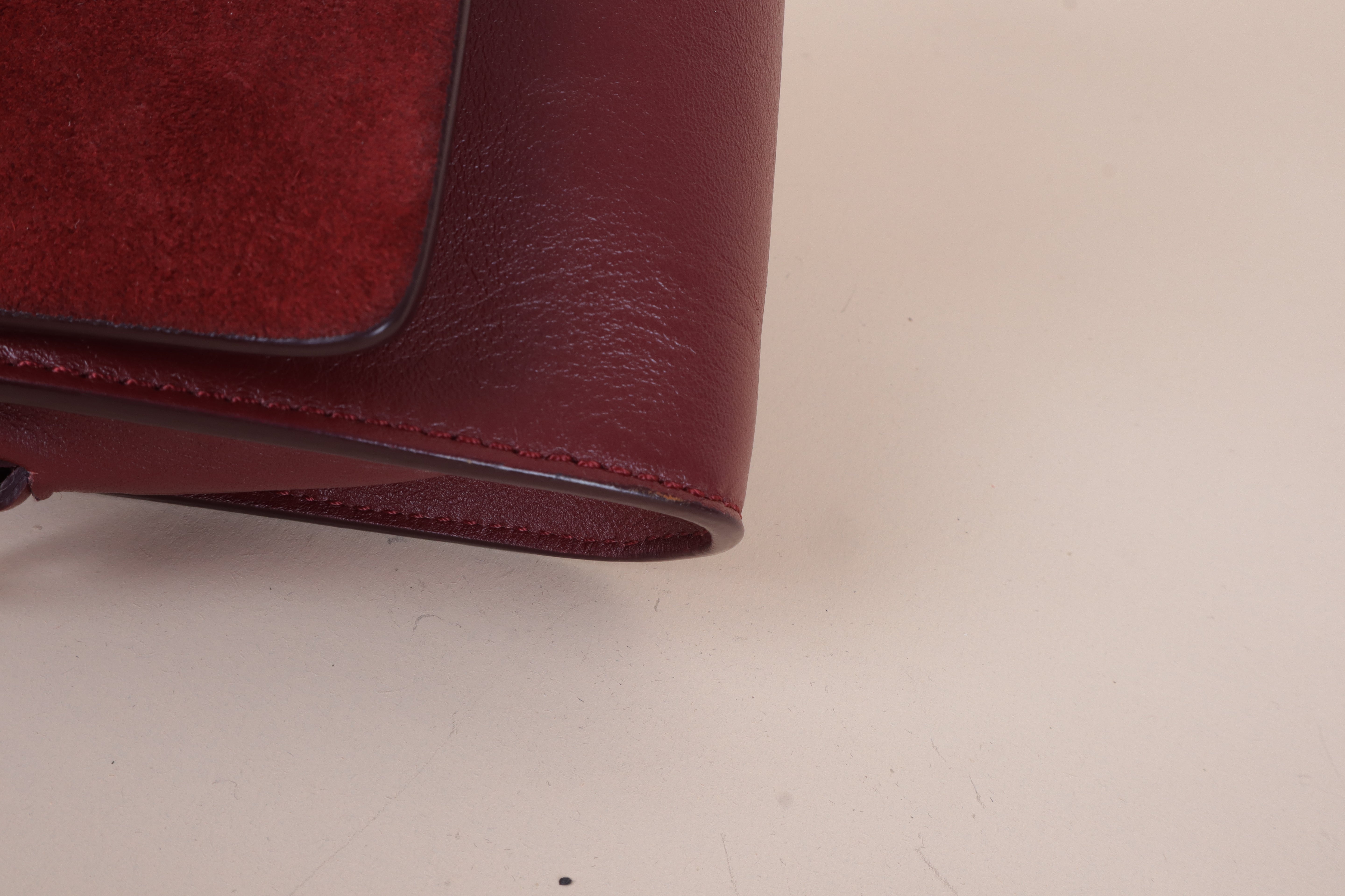 Chloe Burgandy mini Faye Crossbody Bag
