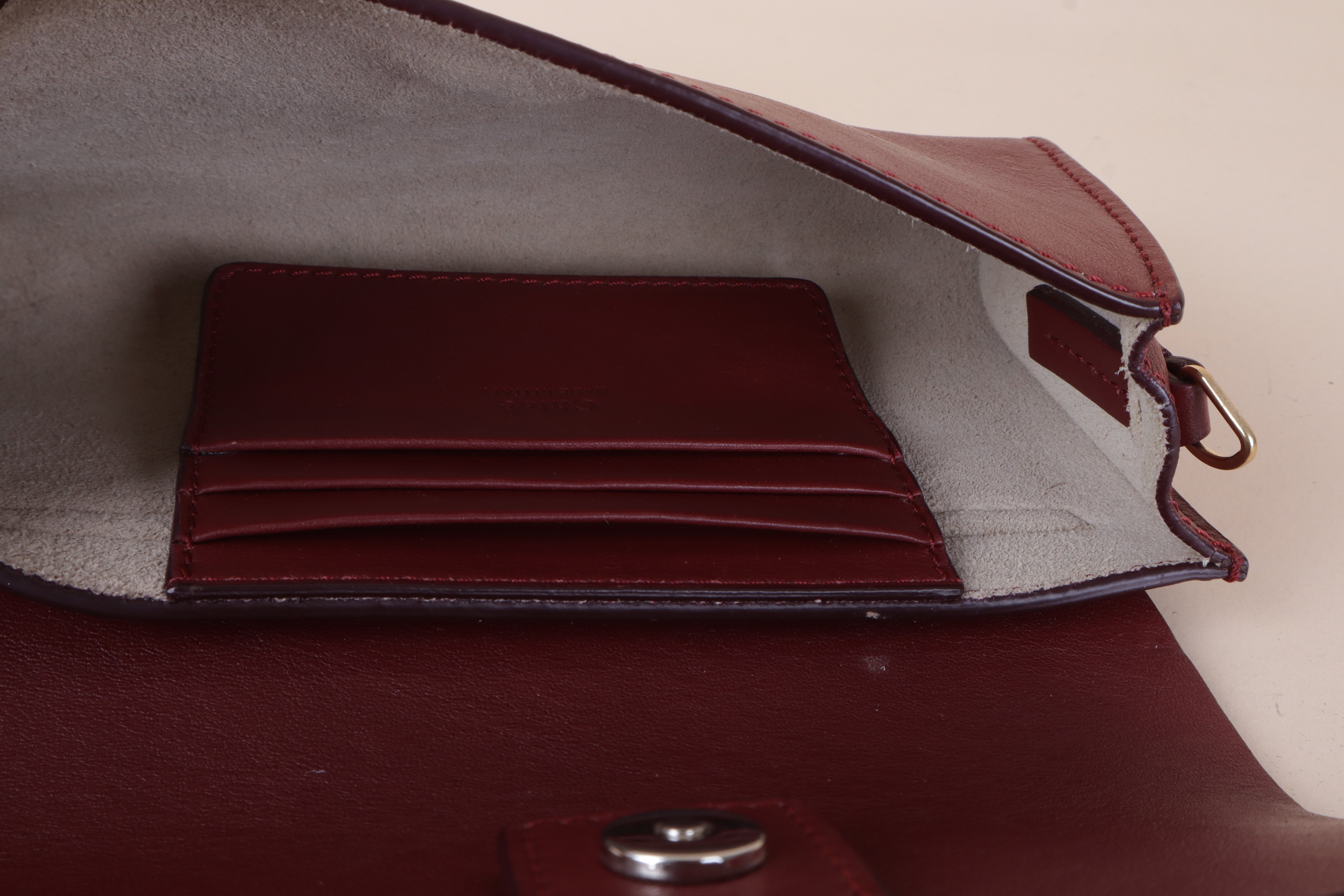 Chloe Burgandy mini Faye Crossbody Bag