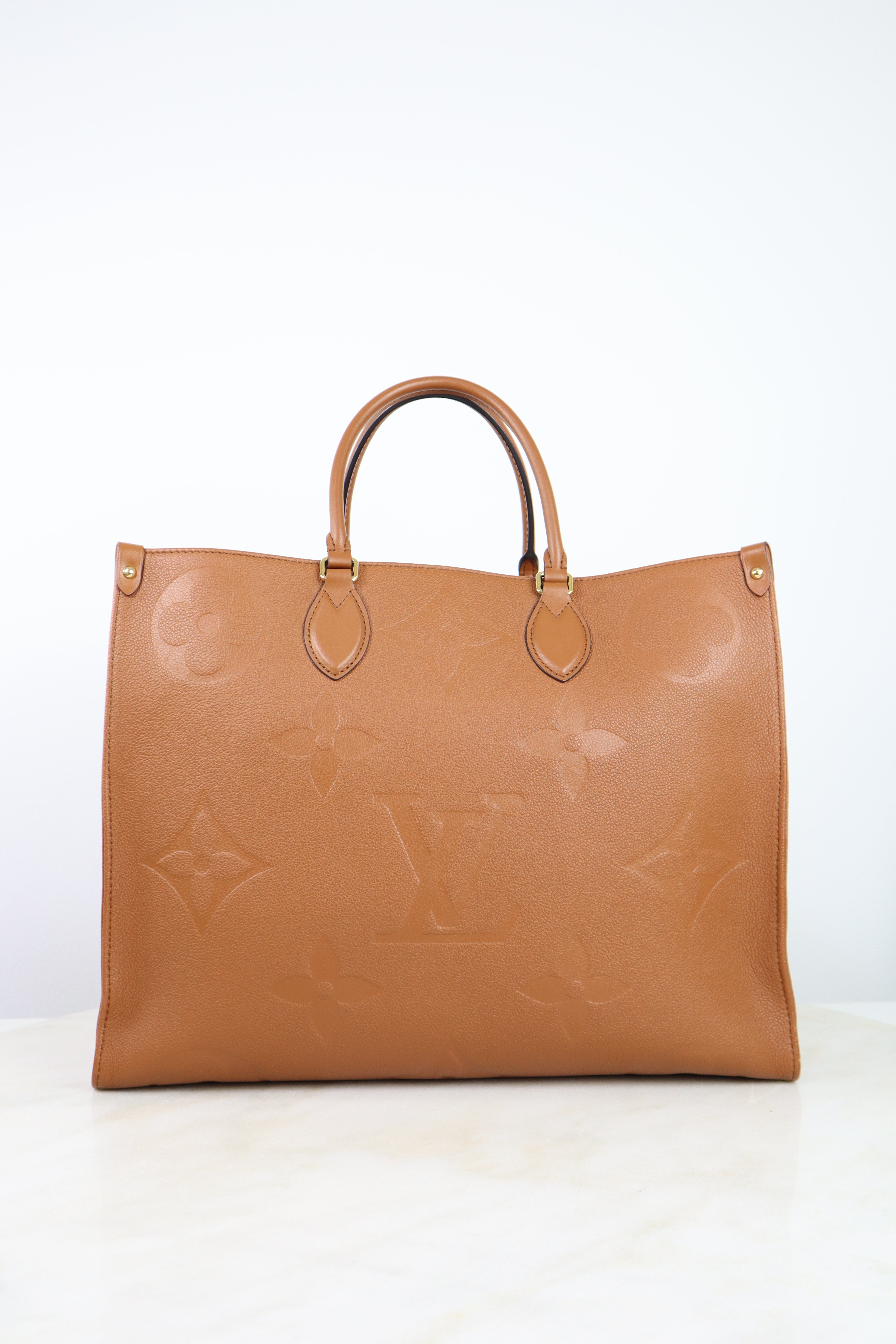 Louis Vuitton Camel Onthego Empreinte GM Bag