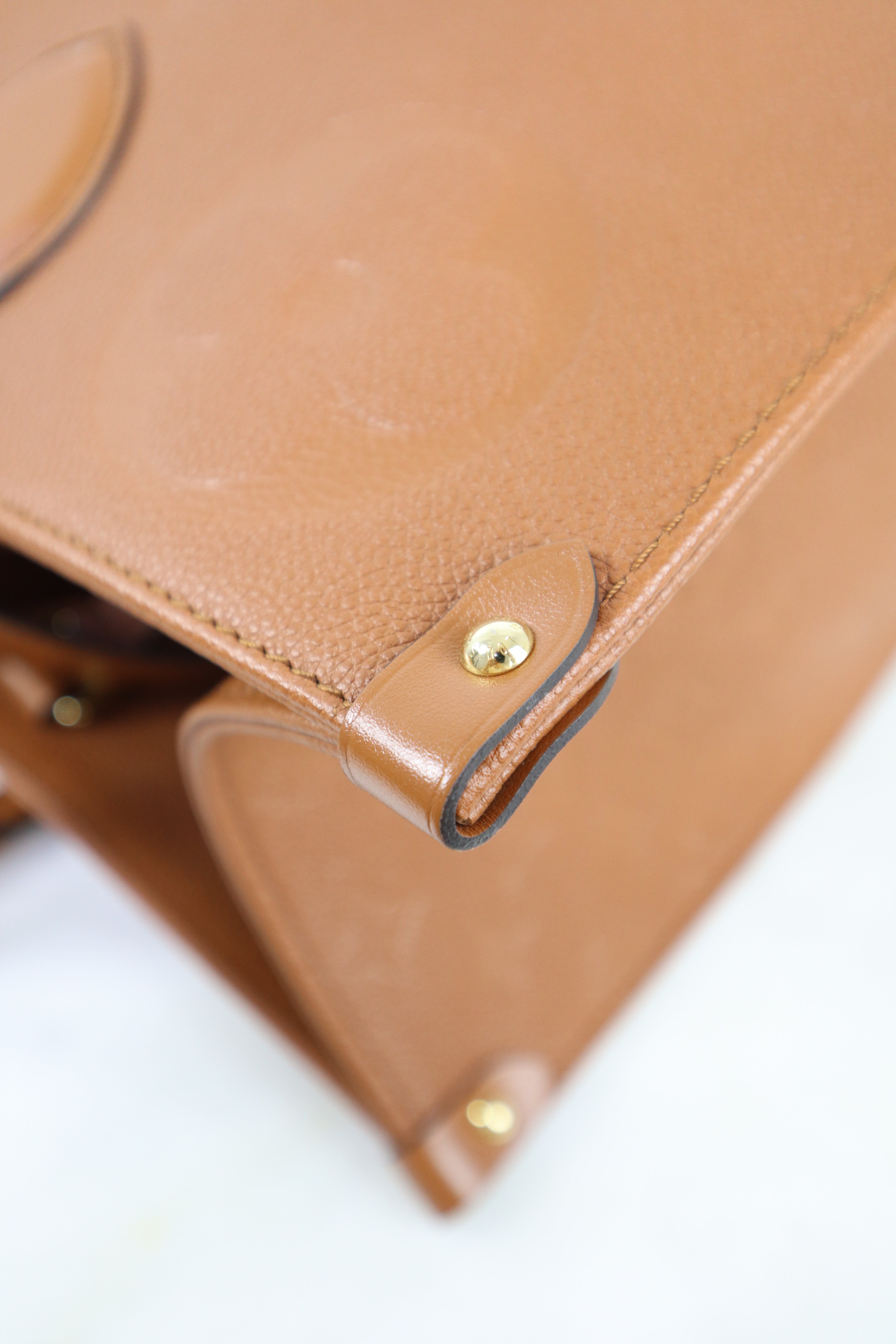 Louis Vuitton Camel Onthego Empreinte GM Bag