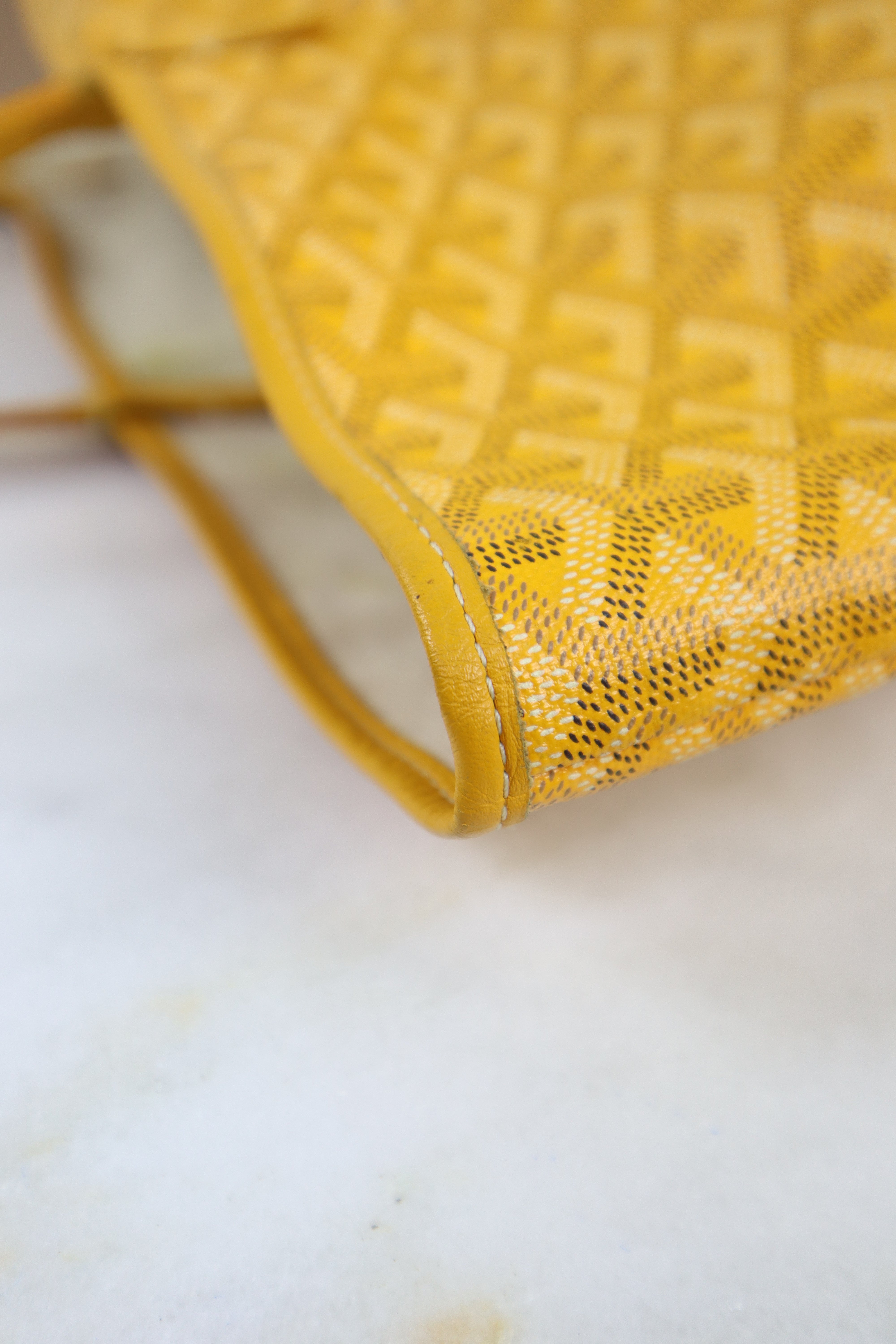 Goyard Yellow Saint Louis GM Bag W/ Pouch