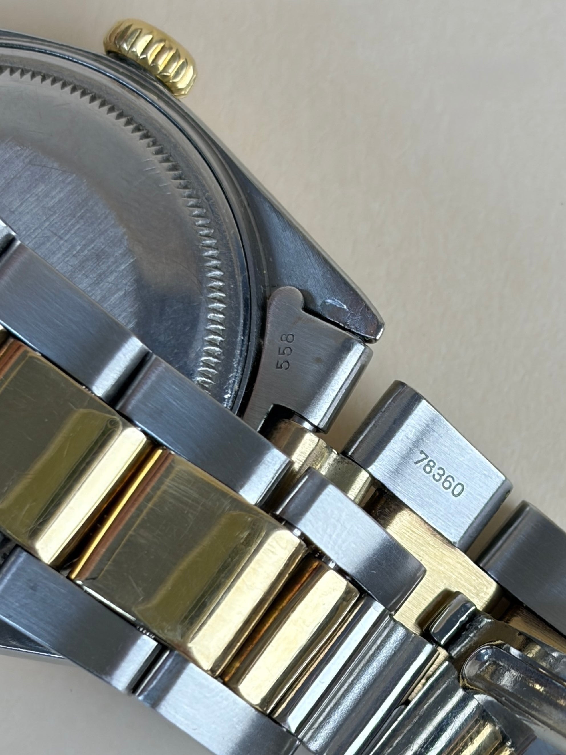 Rolex date just 36 with a black dial & diamonds