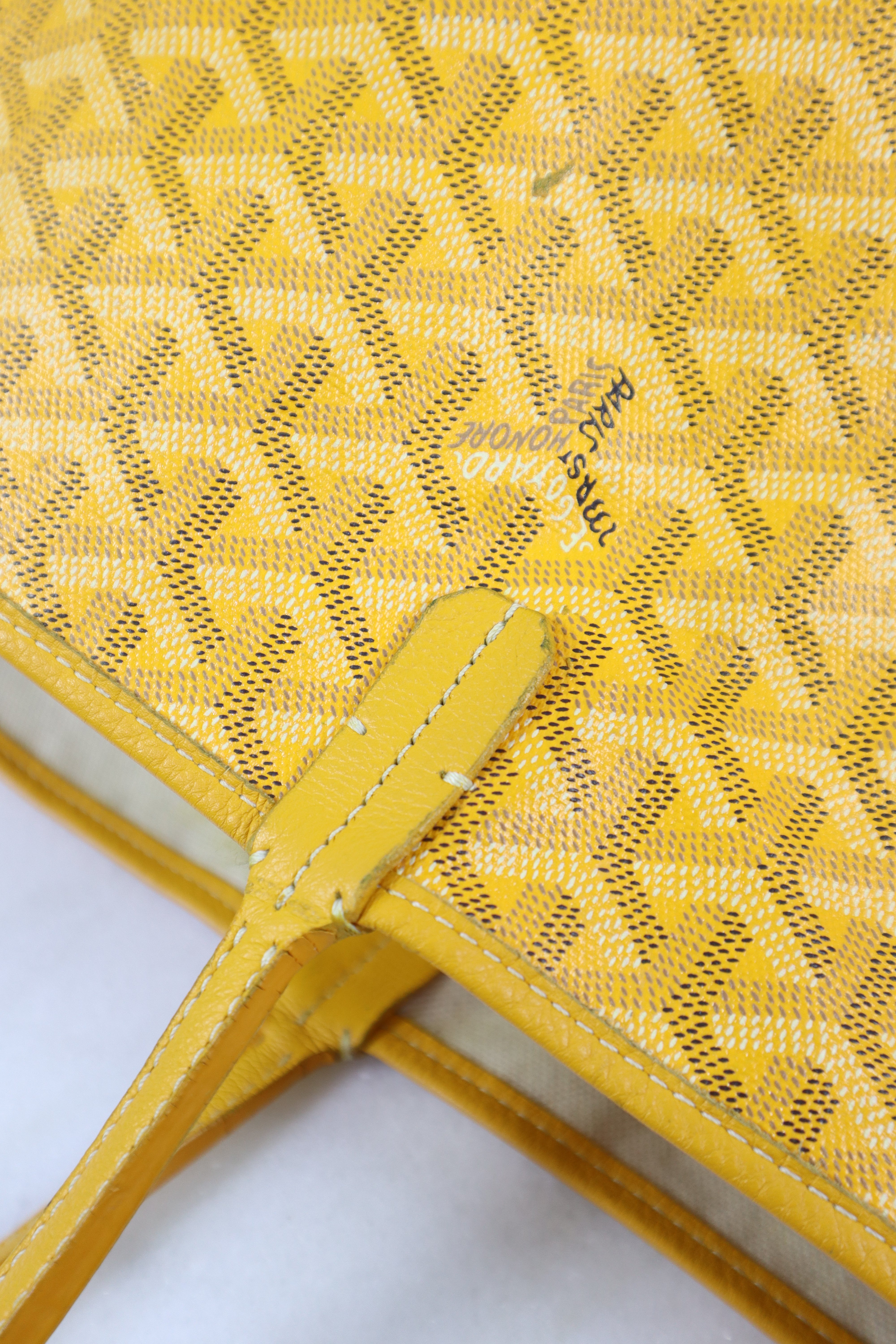 Goyard Yellow Saint Louis GM Bag W/ Pouch