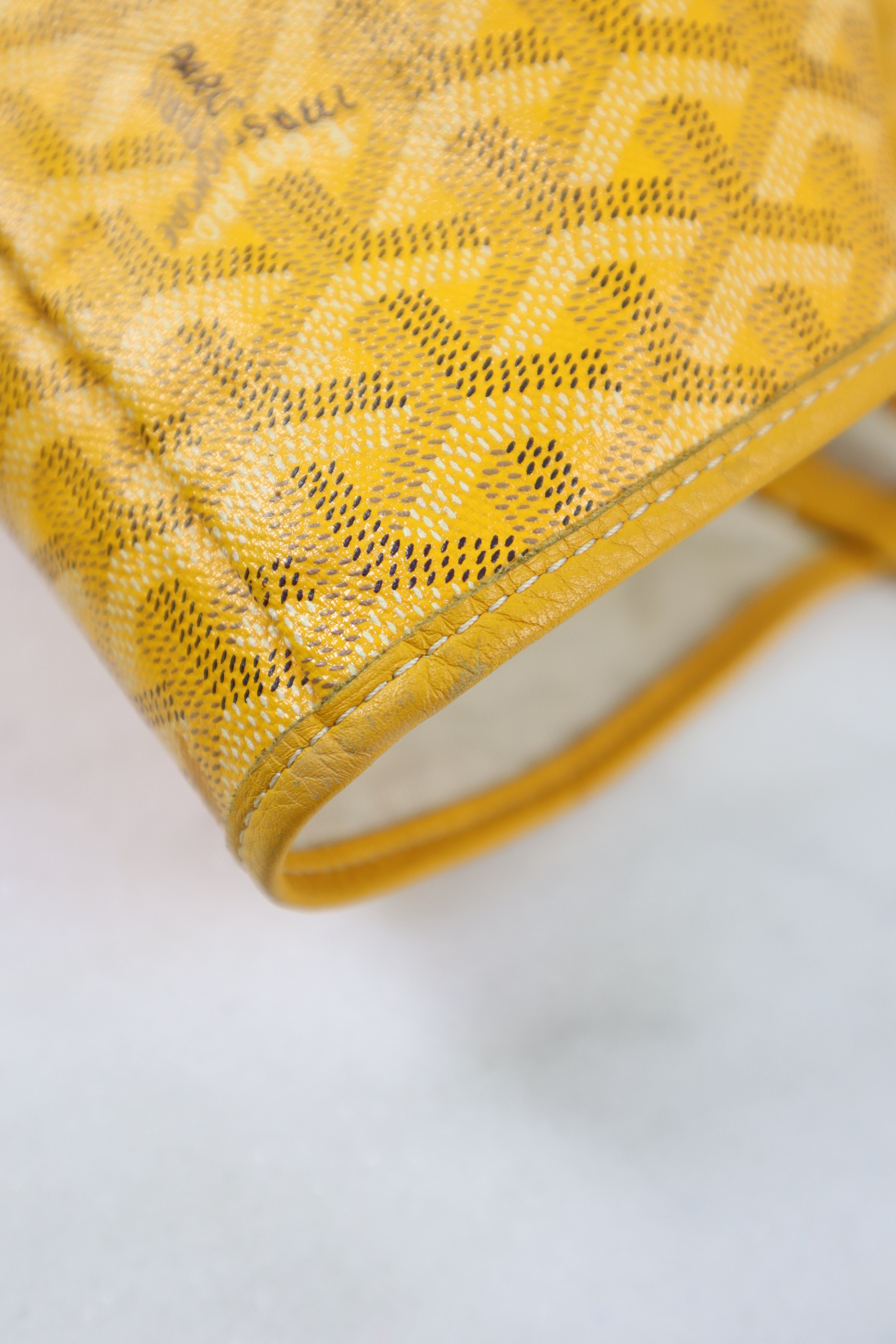Goyard Yellow Saint Louis GM Bag W/ Pouch
