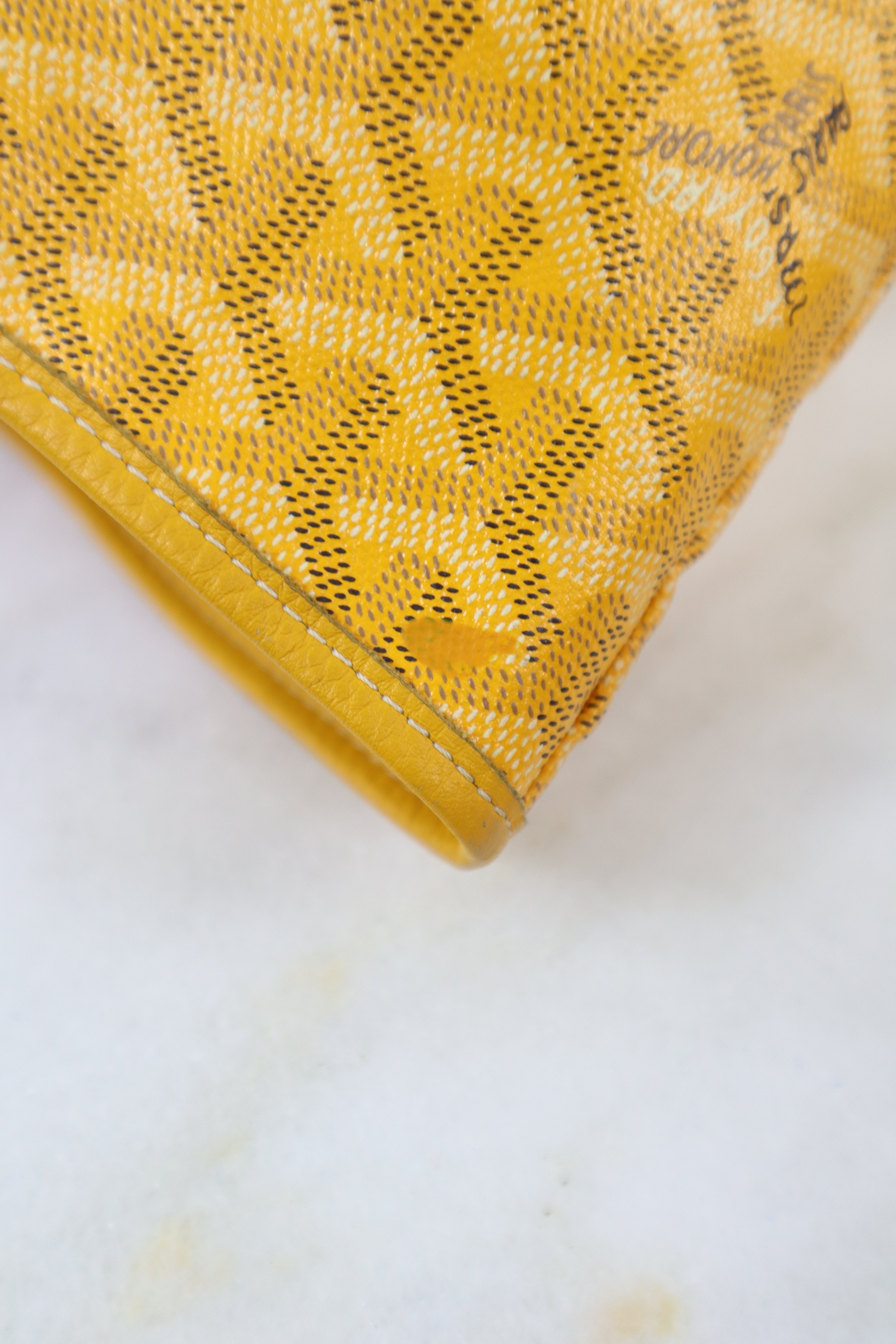 Goyard Yellow Saint Louis GM Bag W/ Pouch