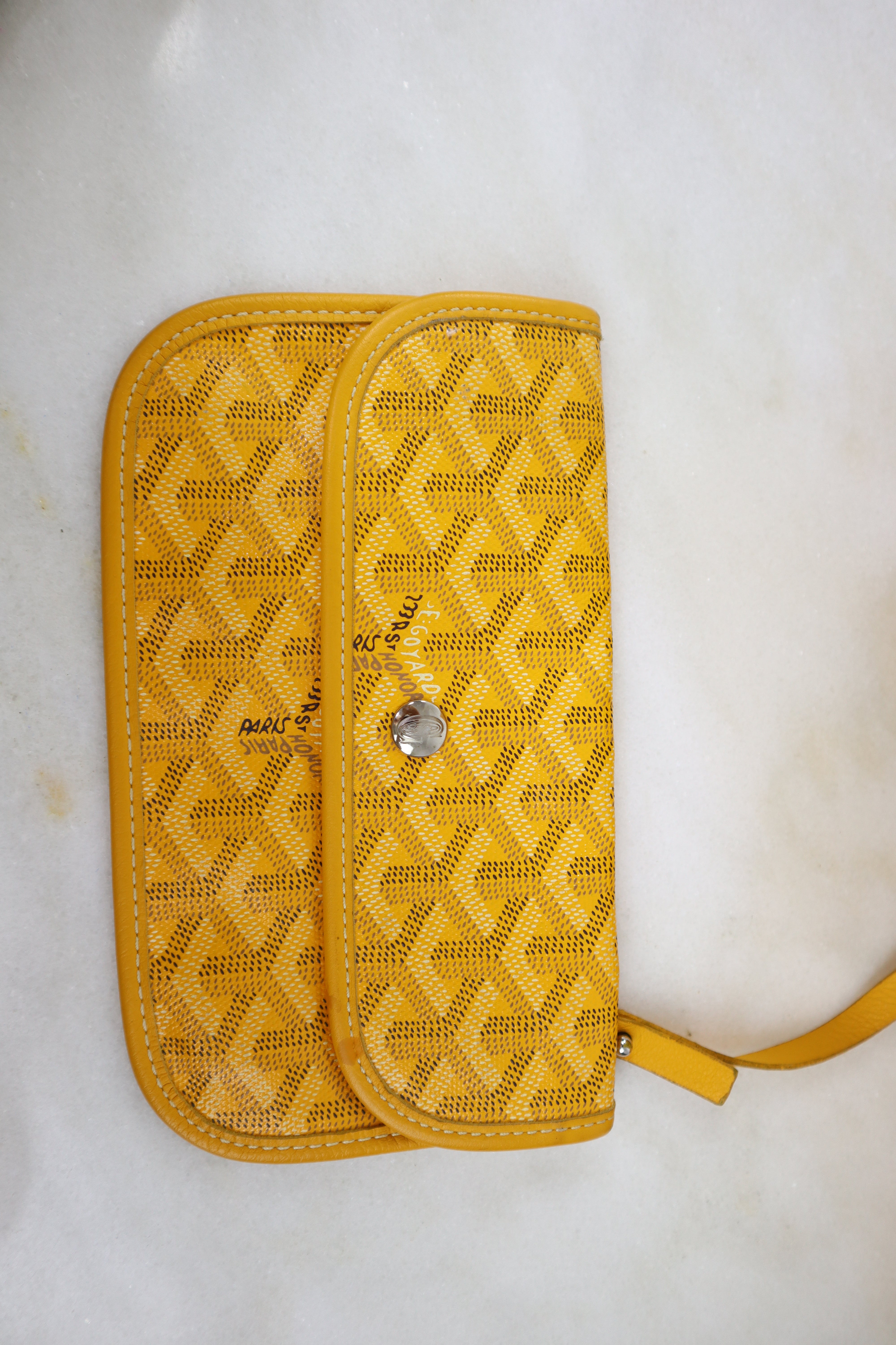Goyard Yellow Saint Louis GM Bag W/ Pouch