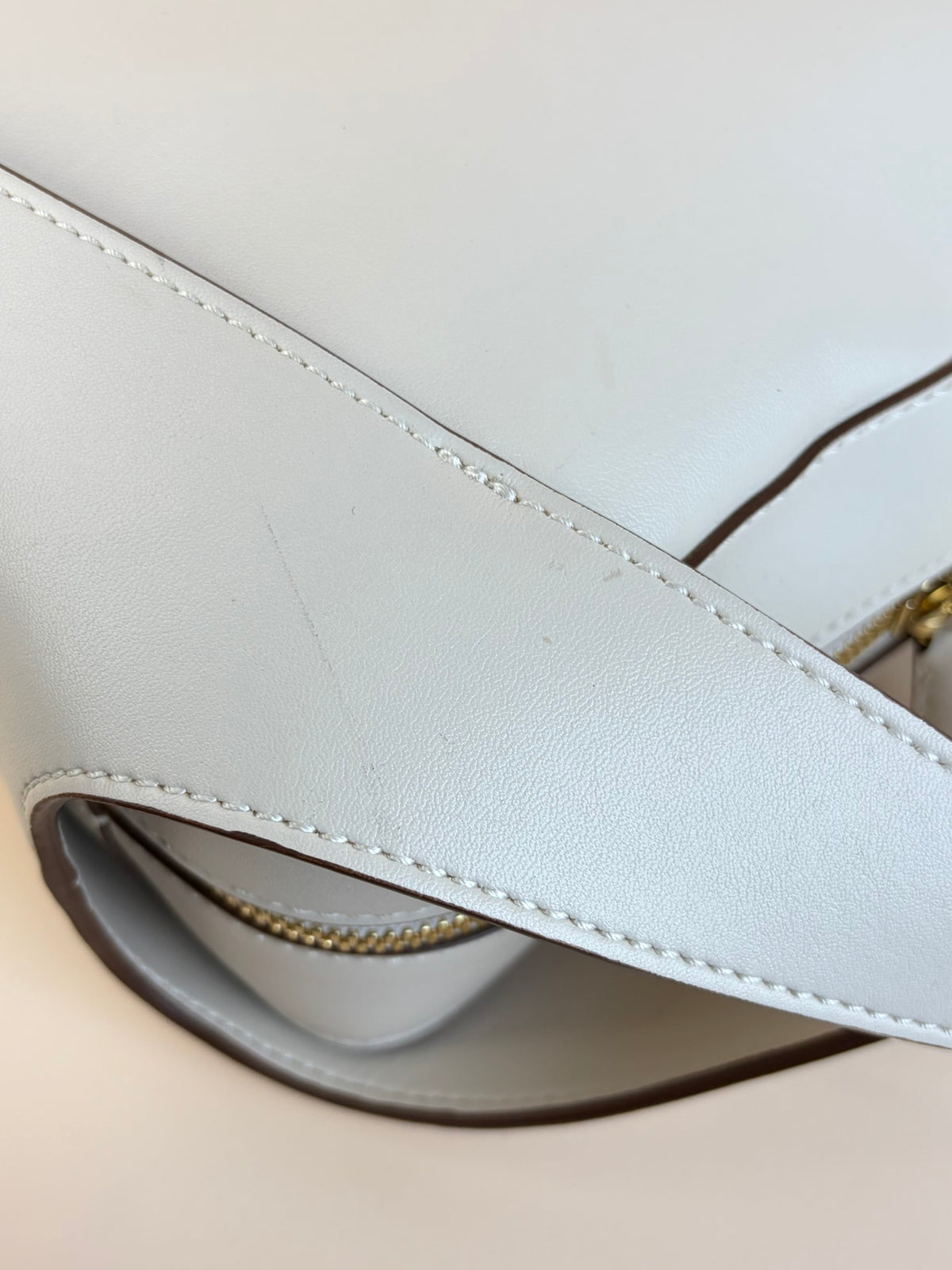 Stella Mccartney off white leather logo cross body