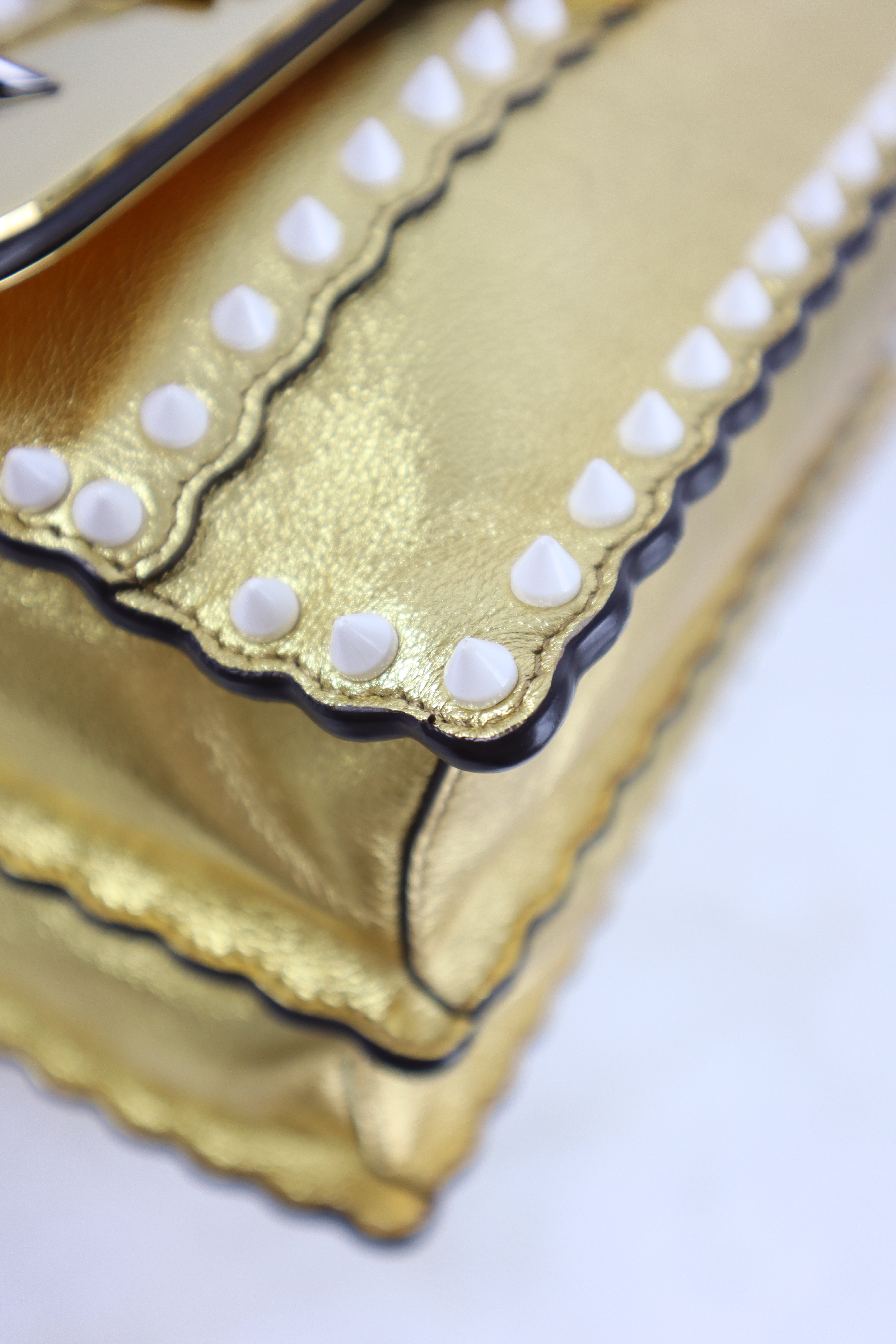 Fendi Bicolor Floral Metallic Kan I Monster Shoulder Bag-handbag-Fendi-The Closet Egypt