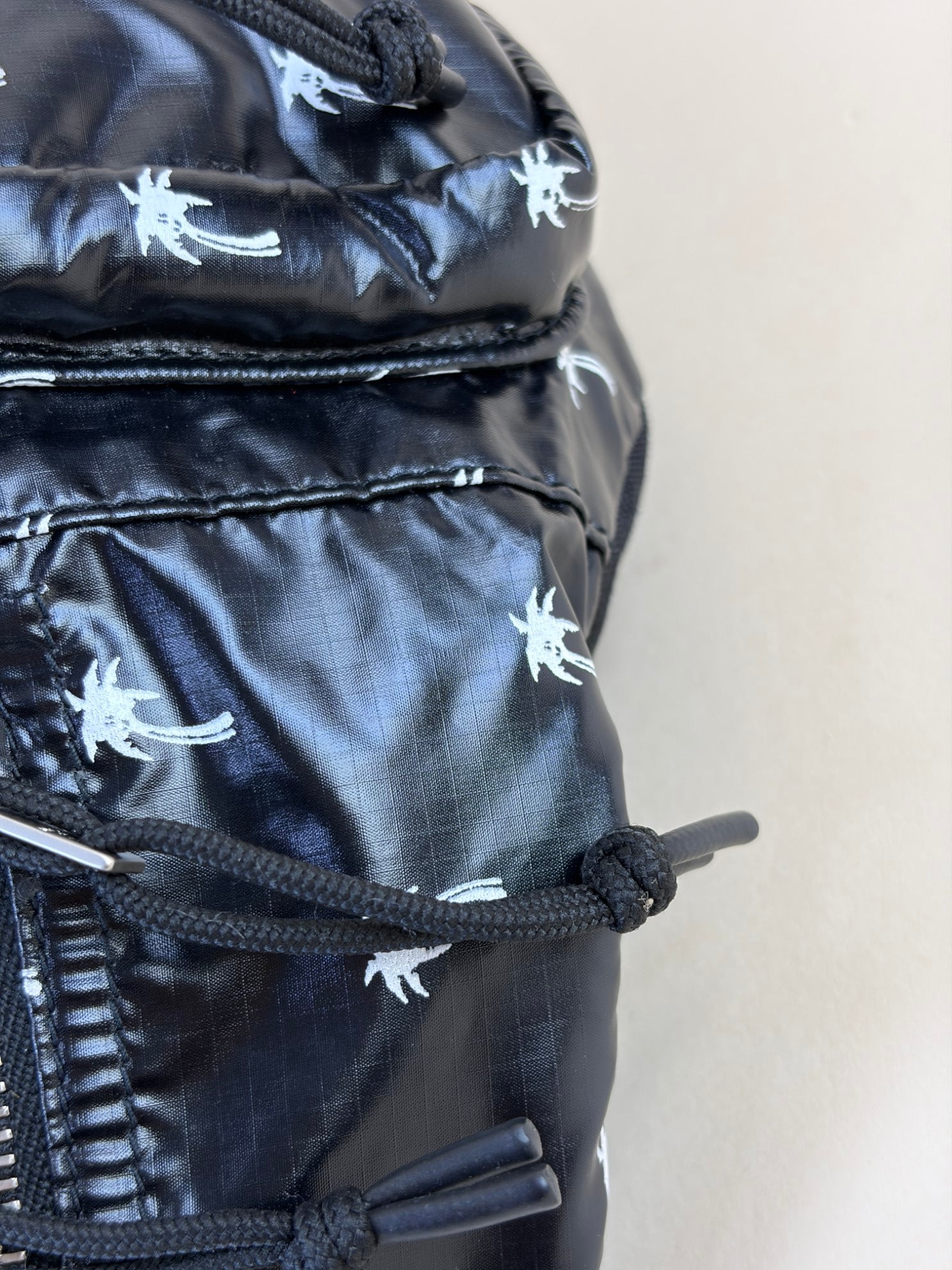 YSL printed nylon palm nuxx black/white belt bag