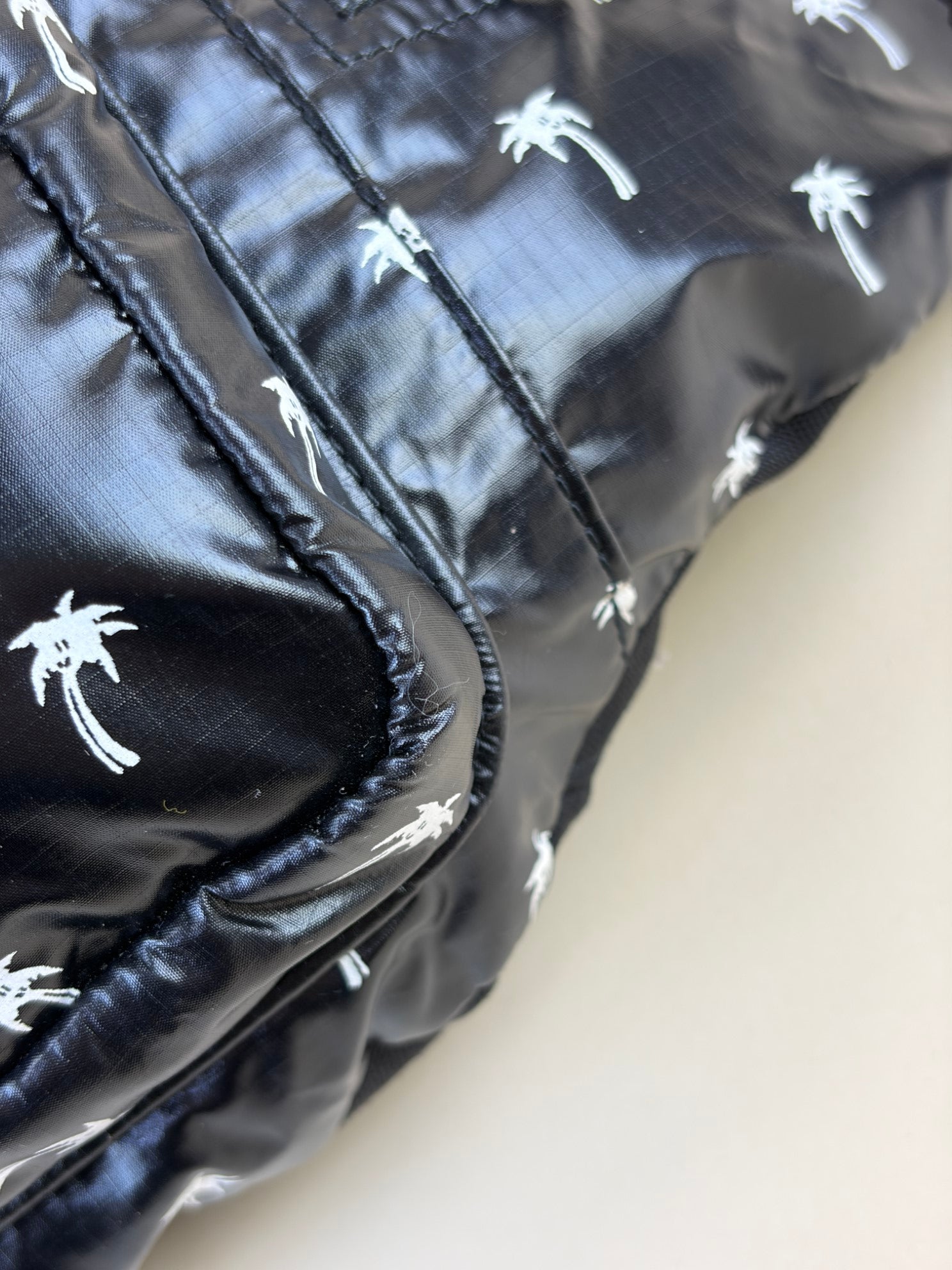 YSL printed nylon palm nuxx black/white belt bag