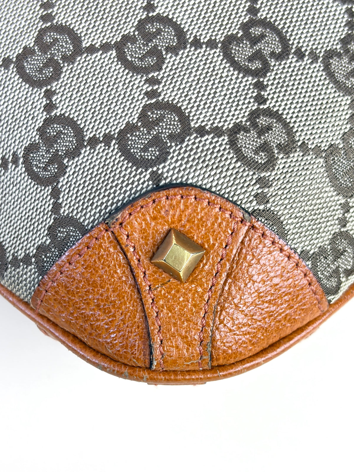 Gucci monogram mini piston lock Jackie o hobo orange