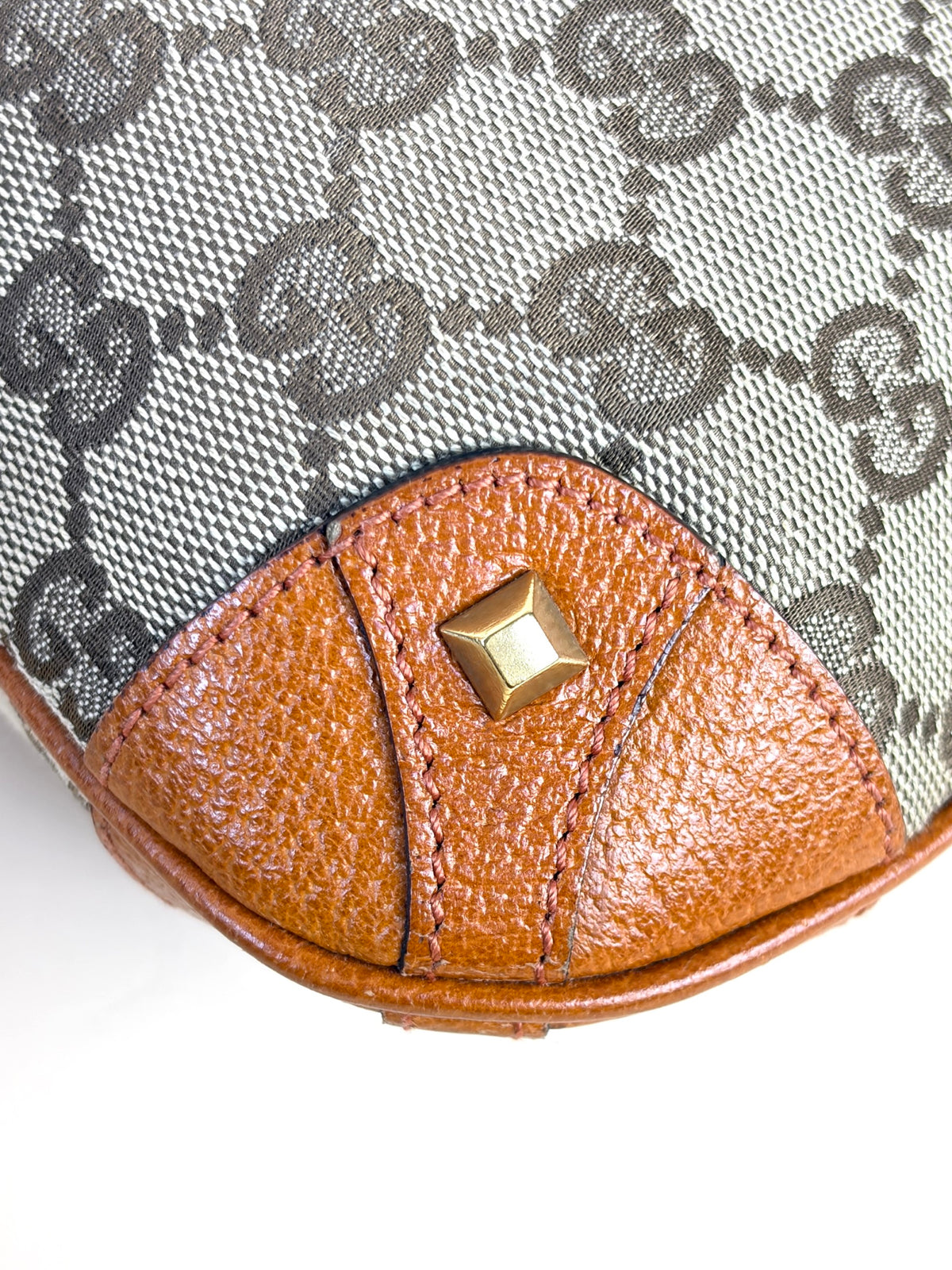 Gucci monogram mini piston lock Jackie o hobo orange
