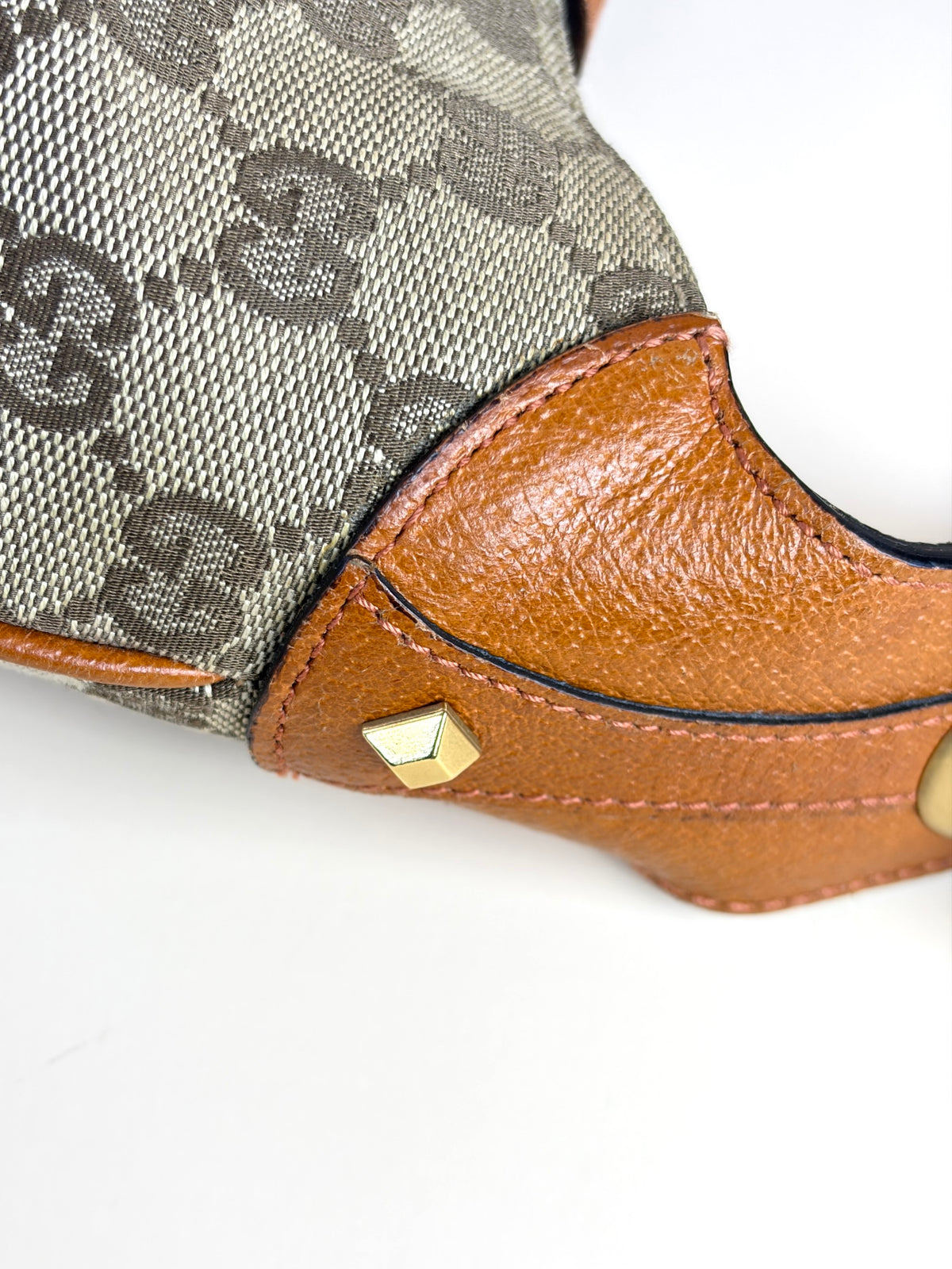 Gucci monogram mini piston lock Jackie o hobo orange