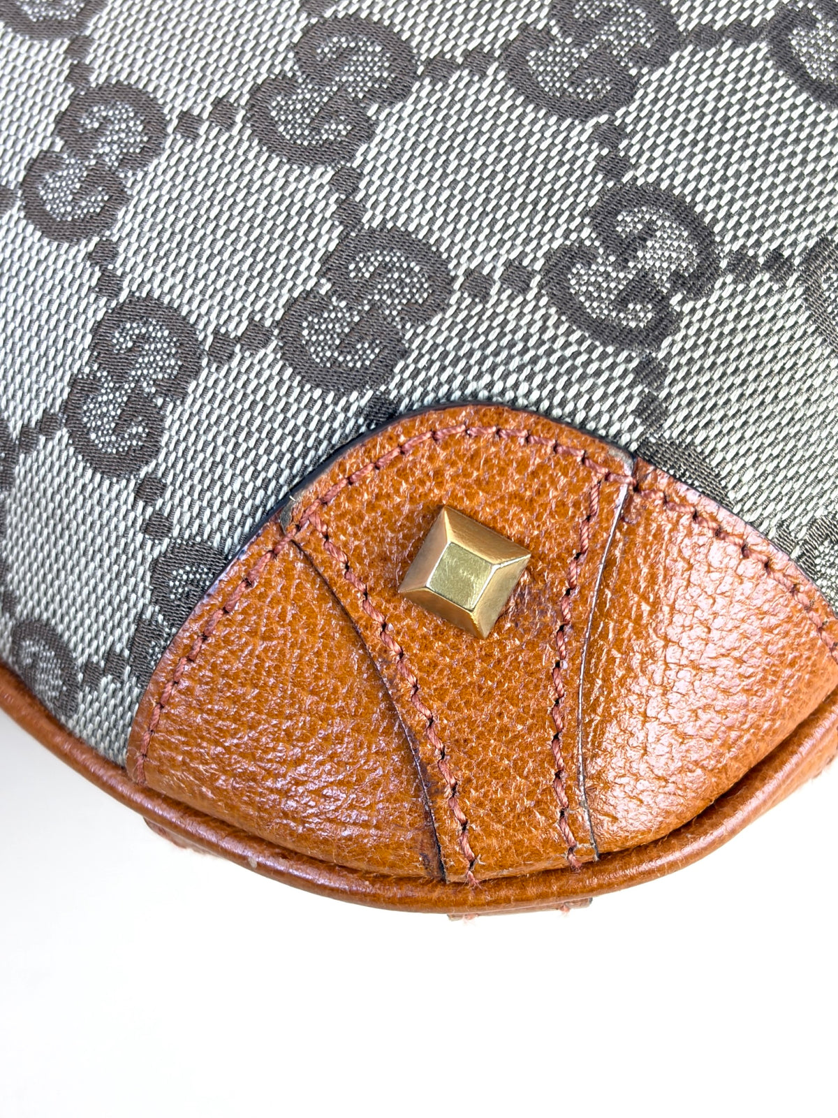 Gucci monogram mini piston lock Jackie o hobo orange