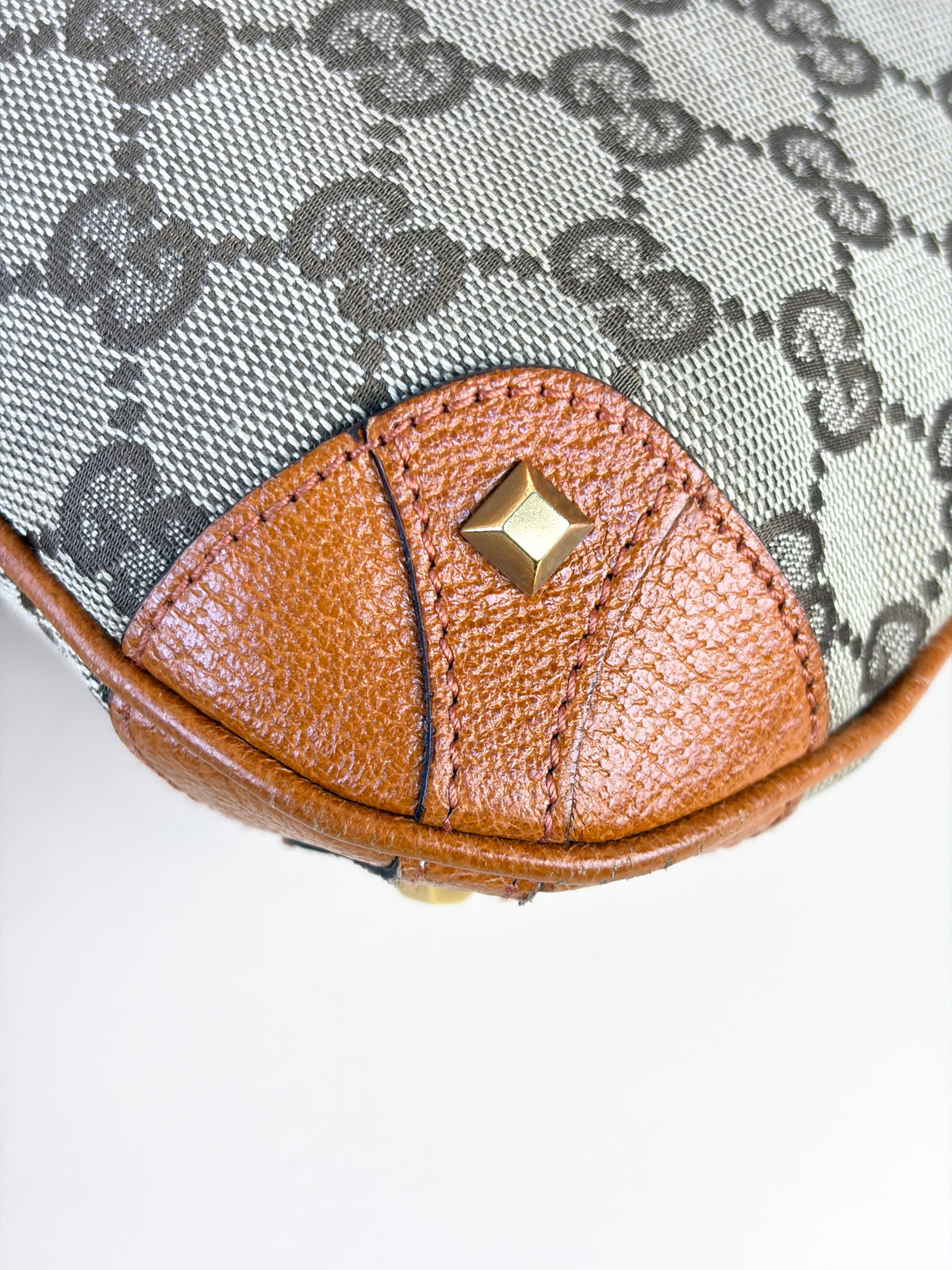 Gucci monogram mini piston lock Jackie o hobo orange