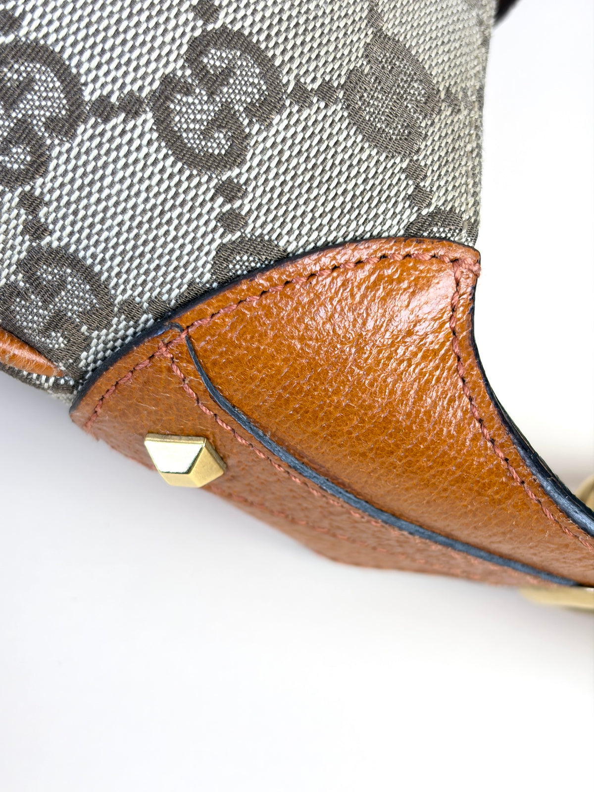 Gucci monogram mini piston lock Jackie o hobo orange