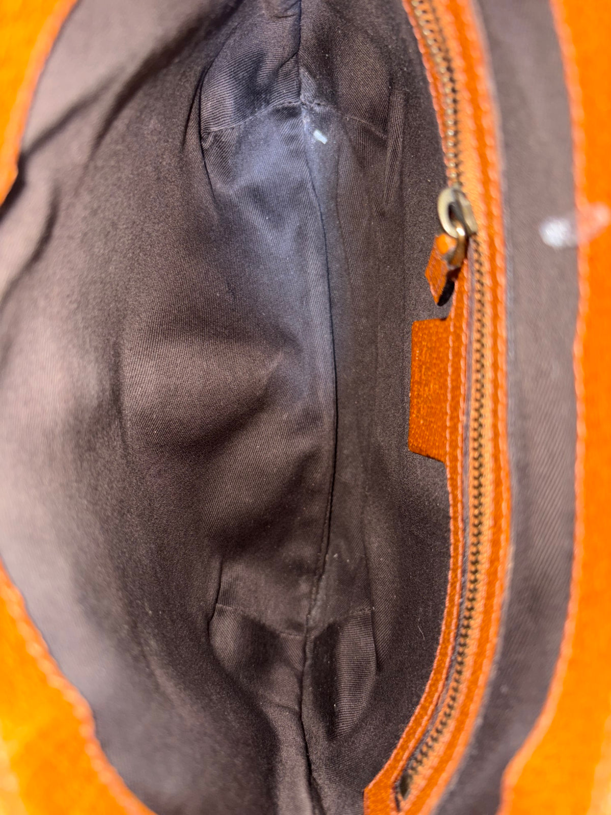 Gucci monogram mini piston lock Jackie o hobo orange