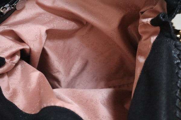 Stella Mccartney Black Falabella 3 Chains Foldover Tote Bag-handbag-Stella Mccartney-The Closet Egypt