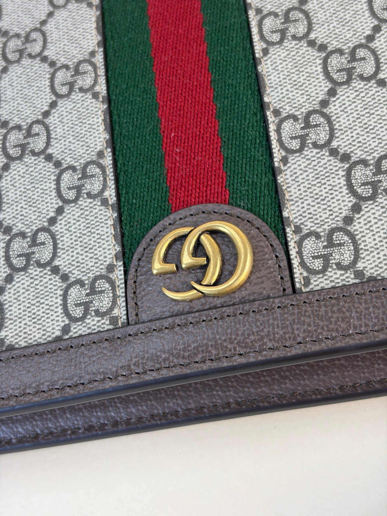Gucci Ebony GG Supreme Ophidia Small Pouch