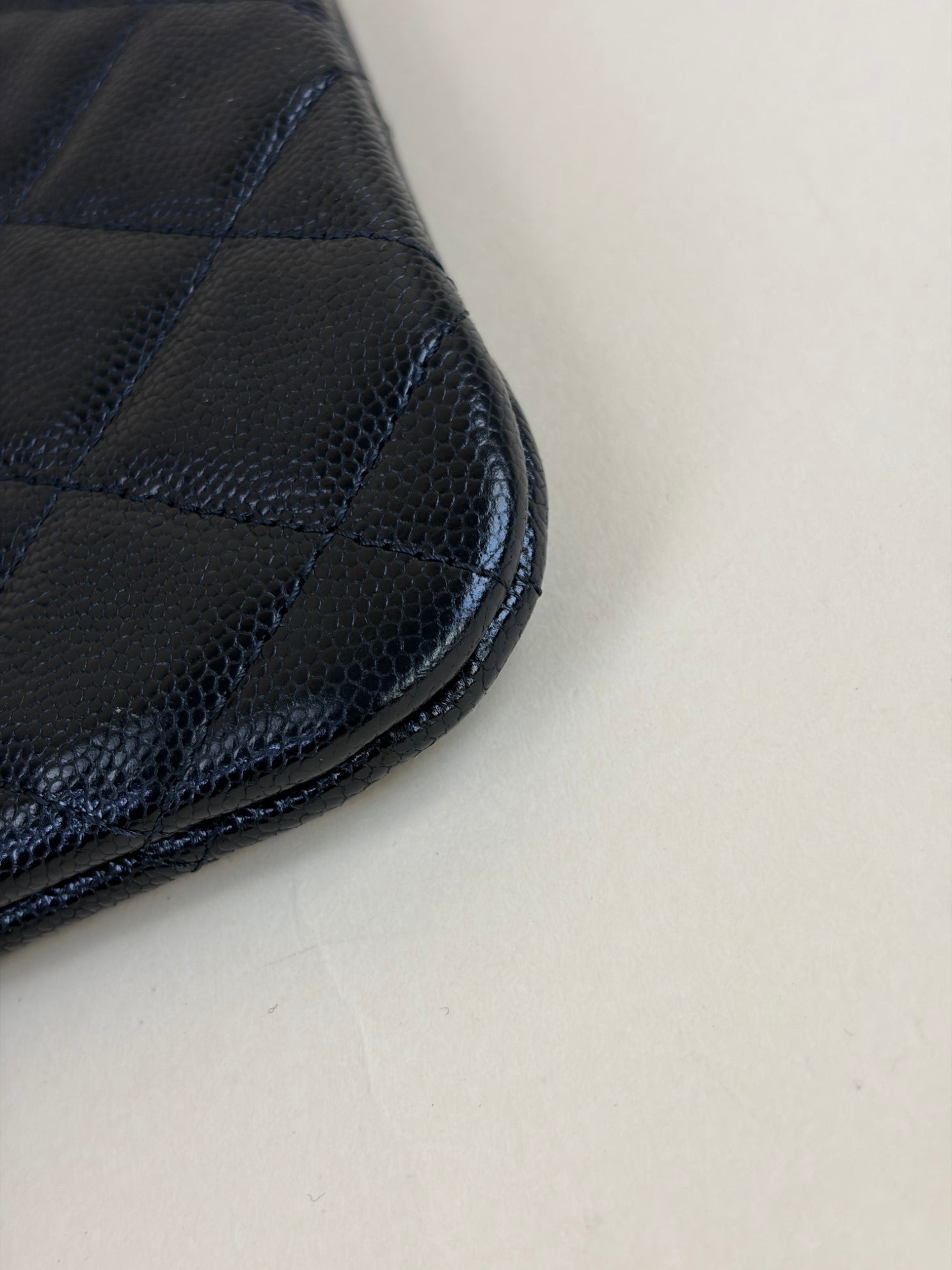 Chanel Black Classic Zip Medium Pouch