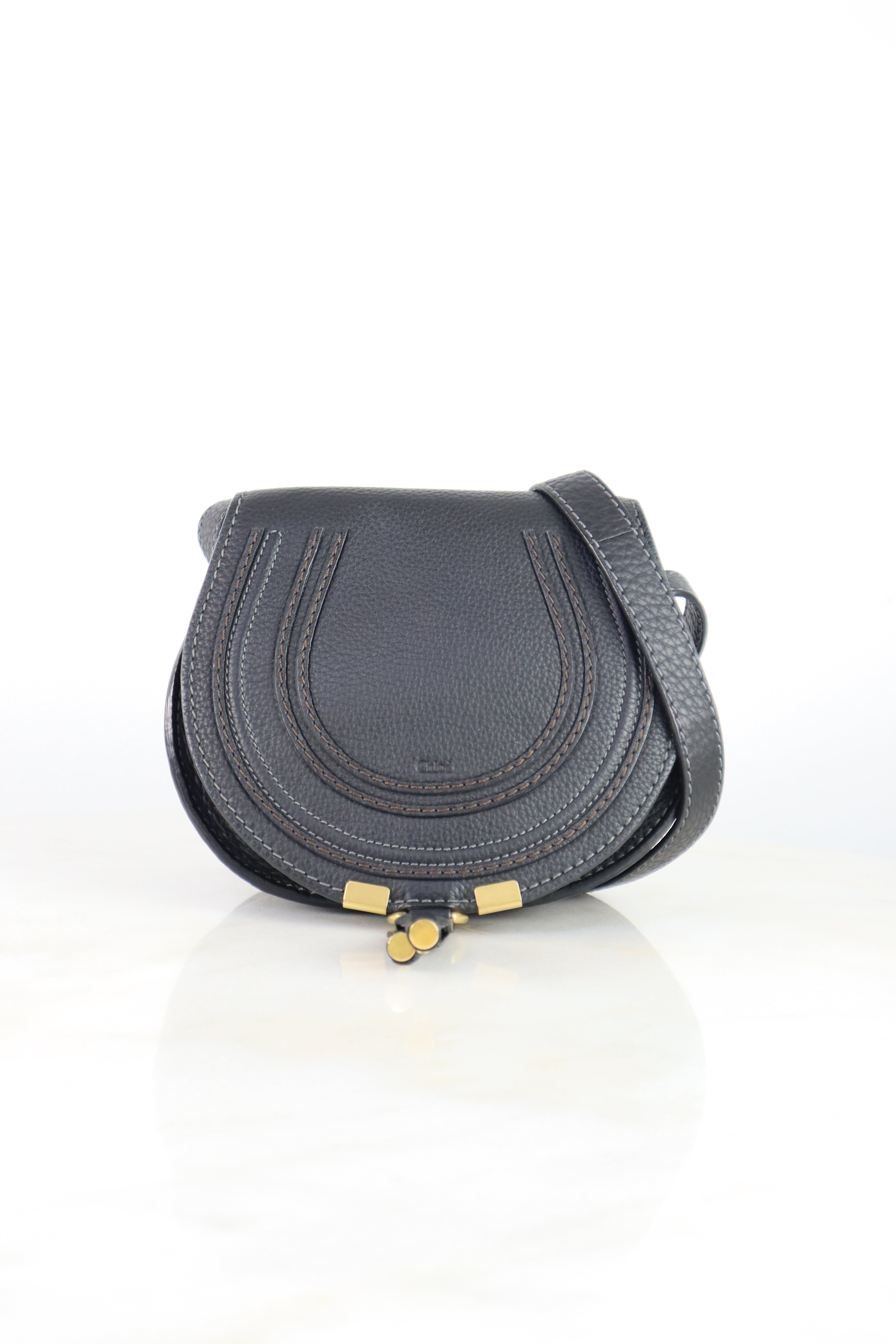 Chloe Black Marcie Small Crossbody Bag