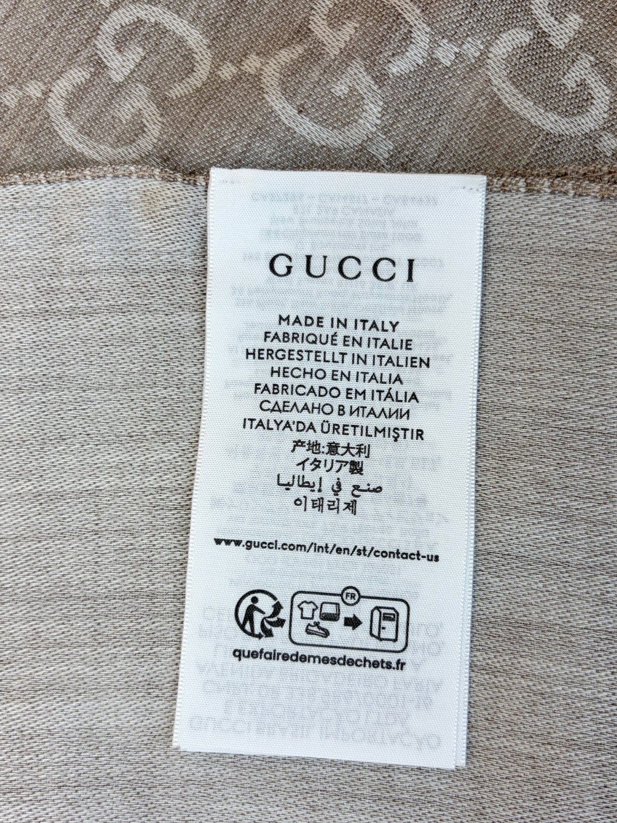 Gucci beige GG wool Scarf