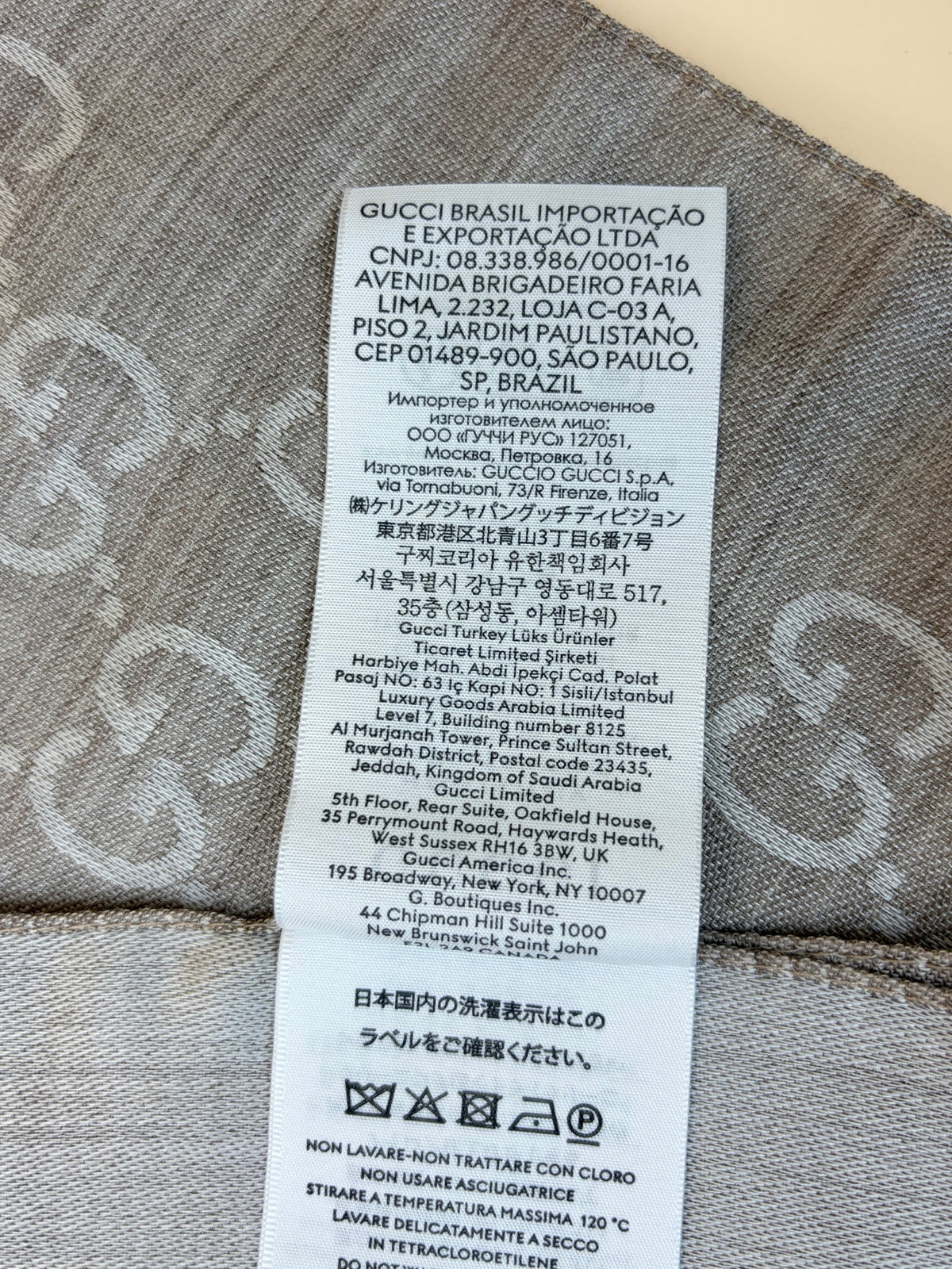 Gucci beige GG wool Scarf