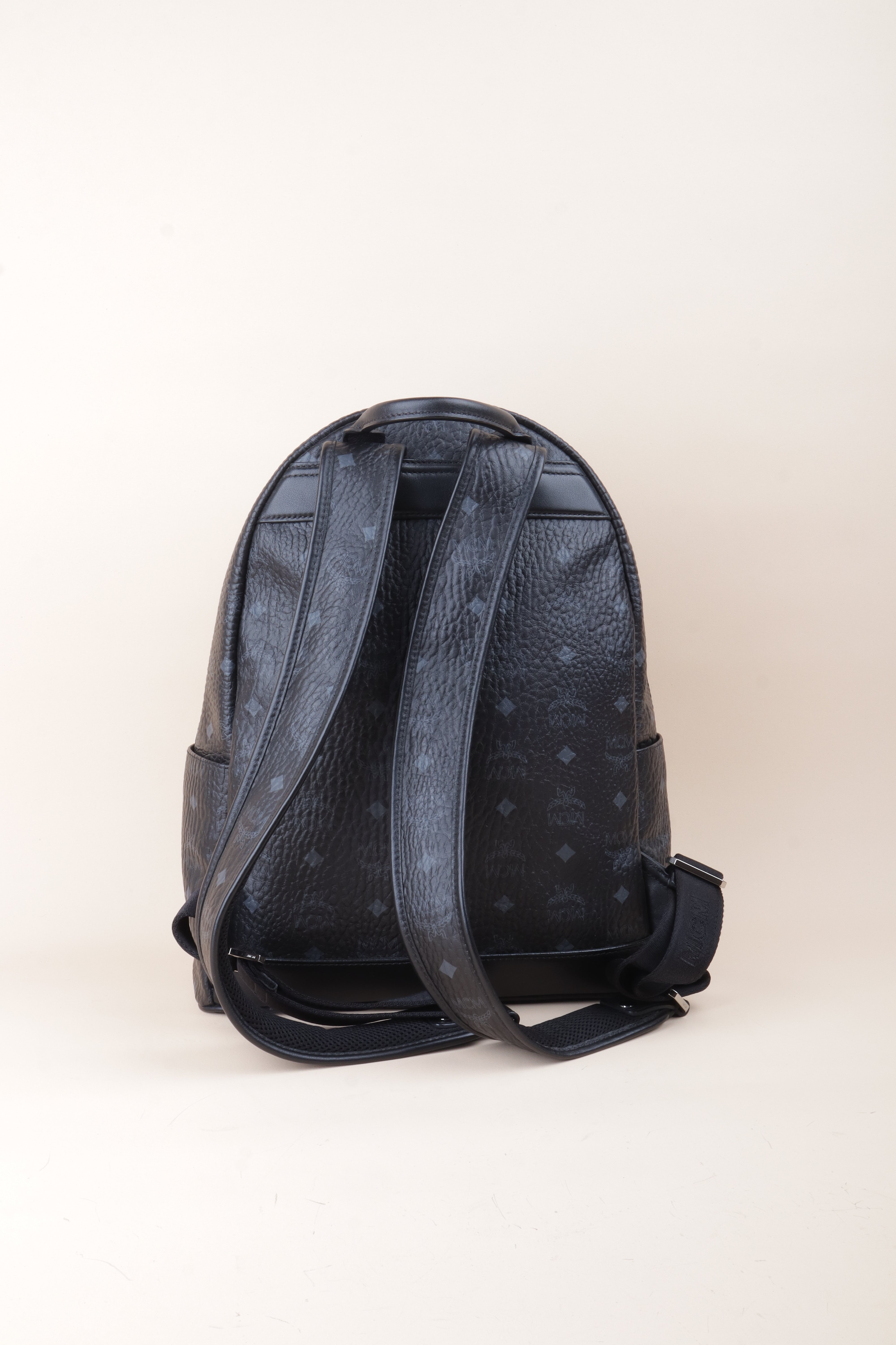 MCM Plack and gray Side Backpack Bag