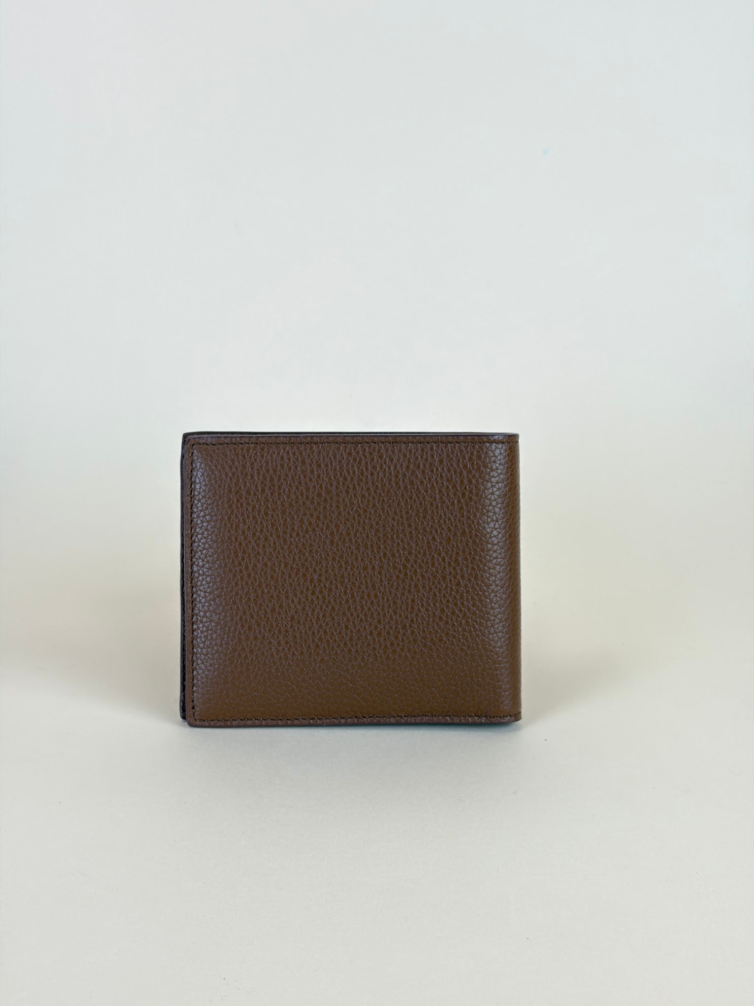 YSL Brown Tiny Cassandre East/West Wallet