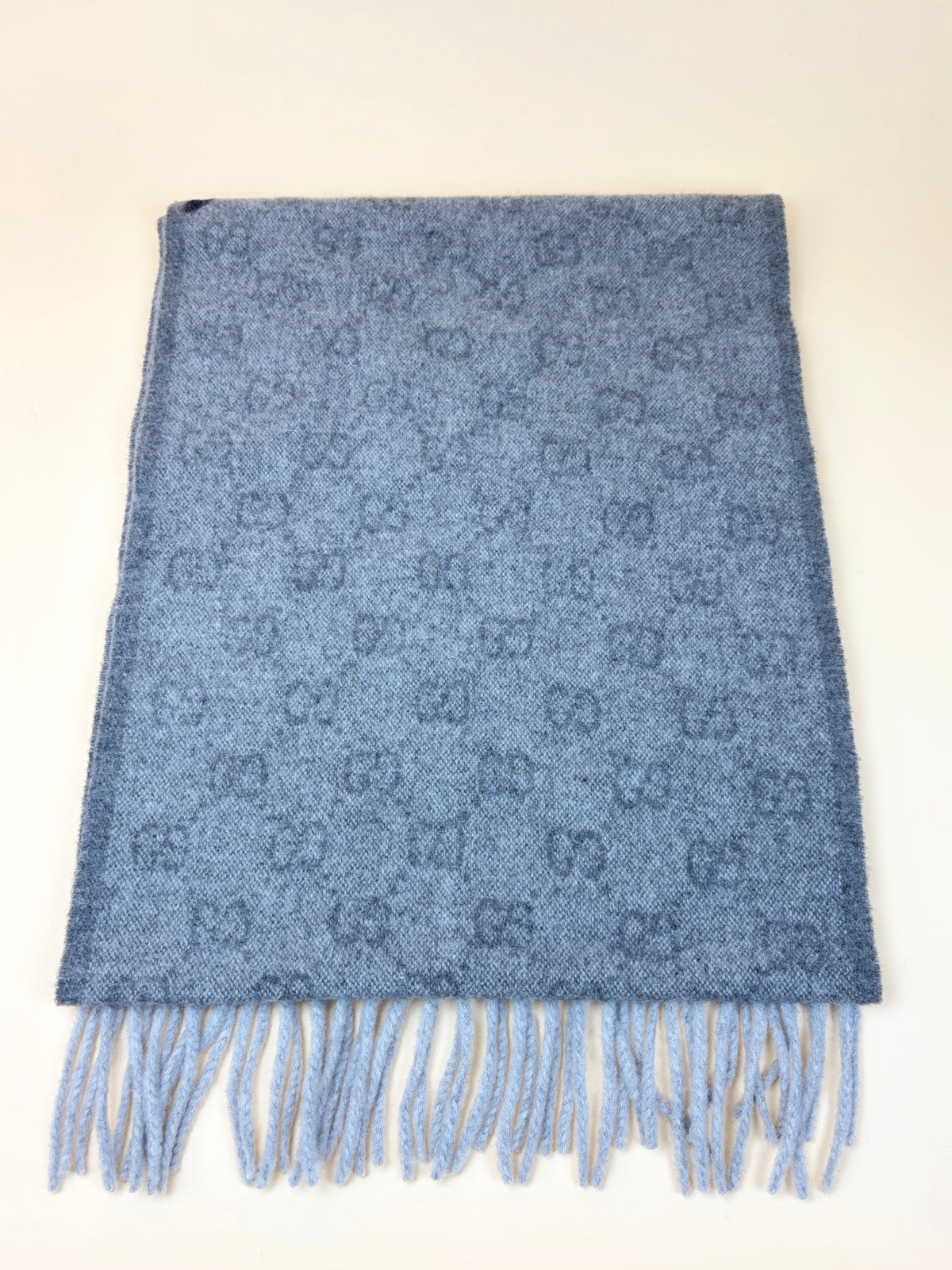 Gucci grey gg Nikky Web Wool Scarf