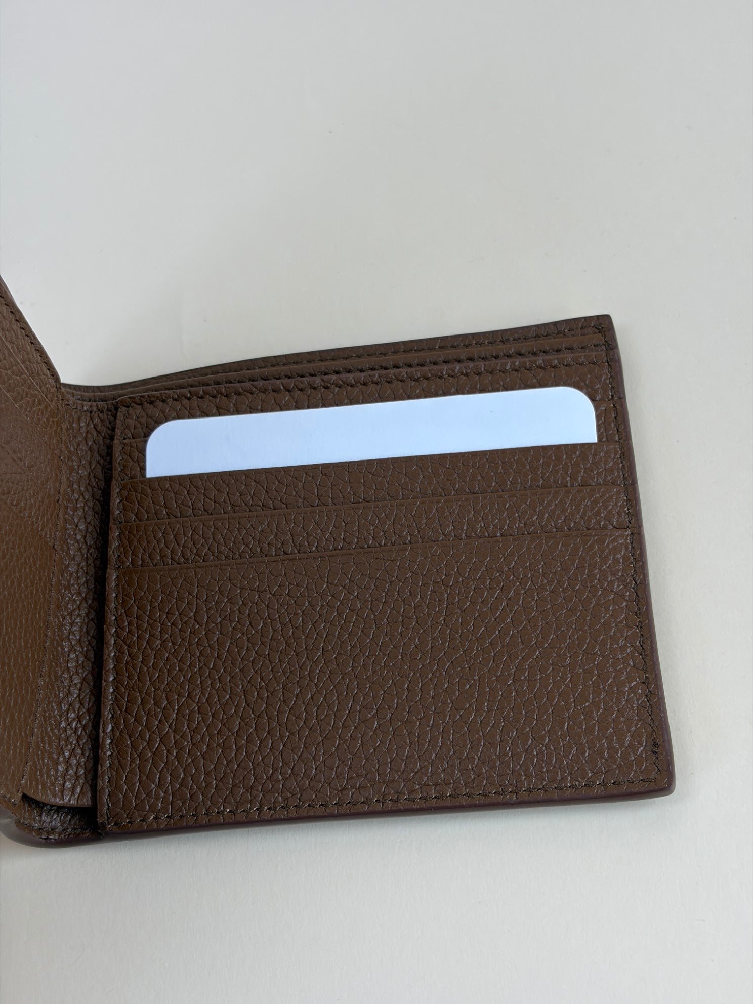 YSL Brown Tiny Cassandre East/West Wallet