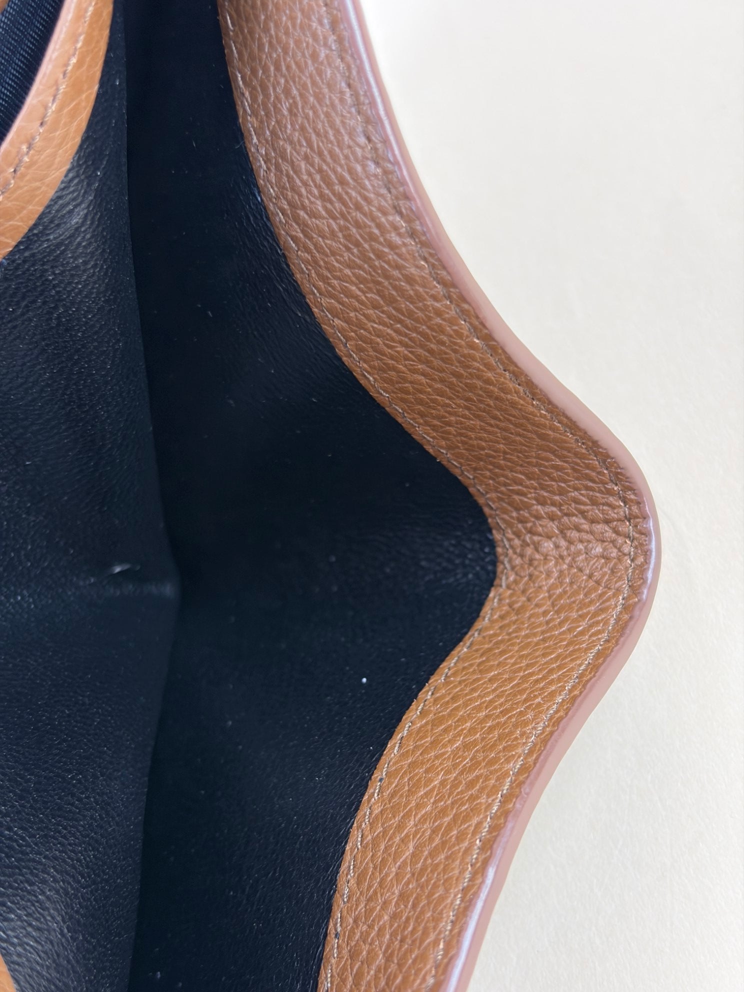 YSL Brown Tiny Cassandre East/West Wallet
