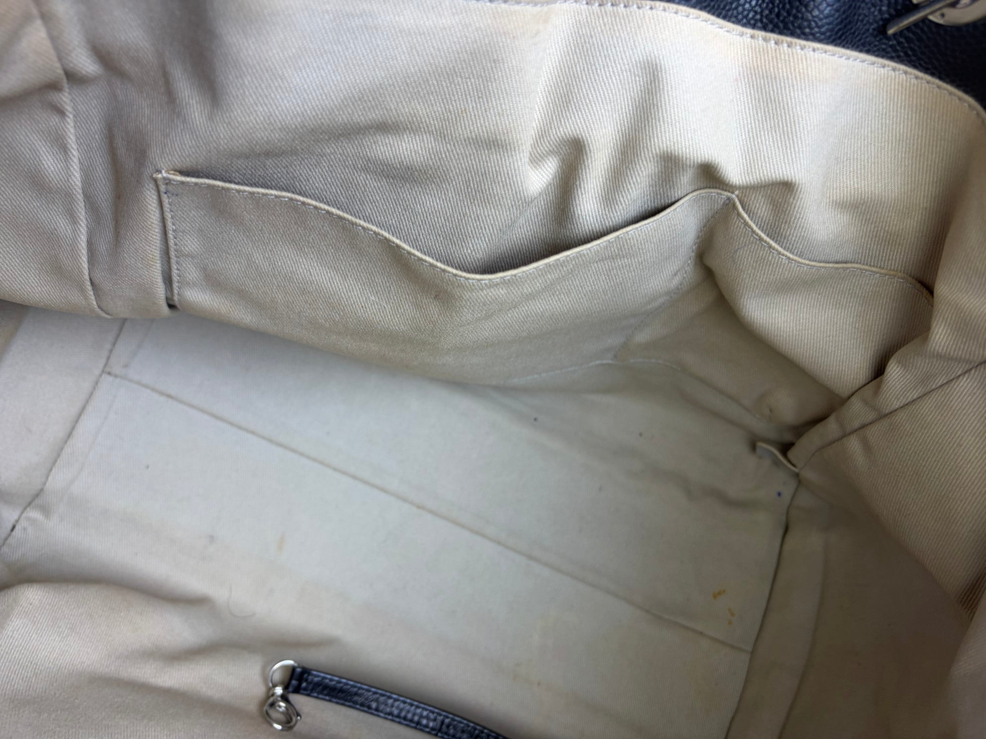 Chanel glazed calfskin medium black Deauville tote shoulder bag