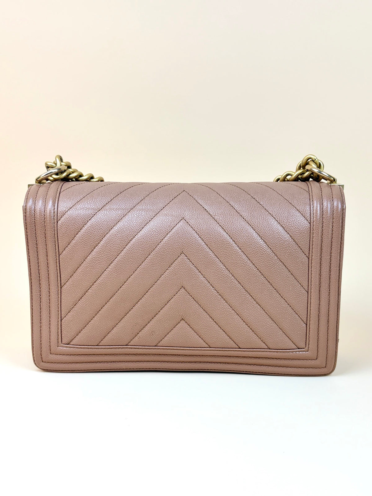 Chanel calfskin Boy Chevron quilted new Medium Flap Bag