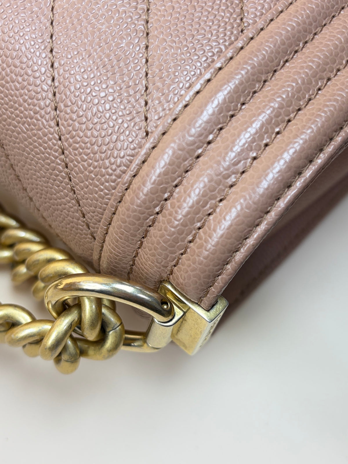 Chanel calfskin Boy Chevron quilted new Medium Flap Bag